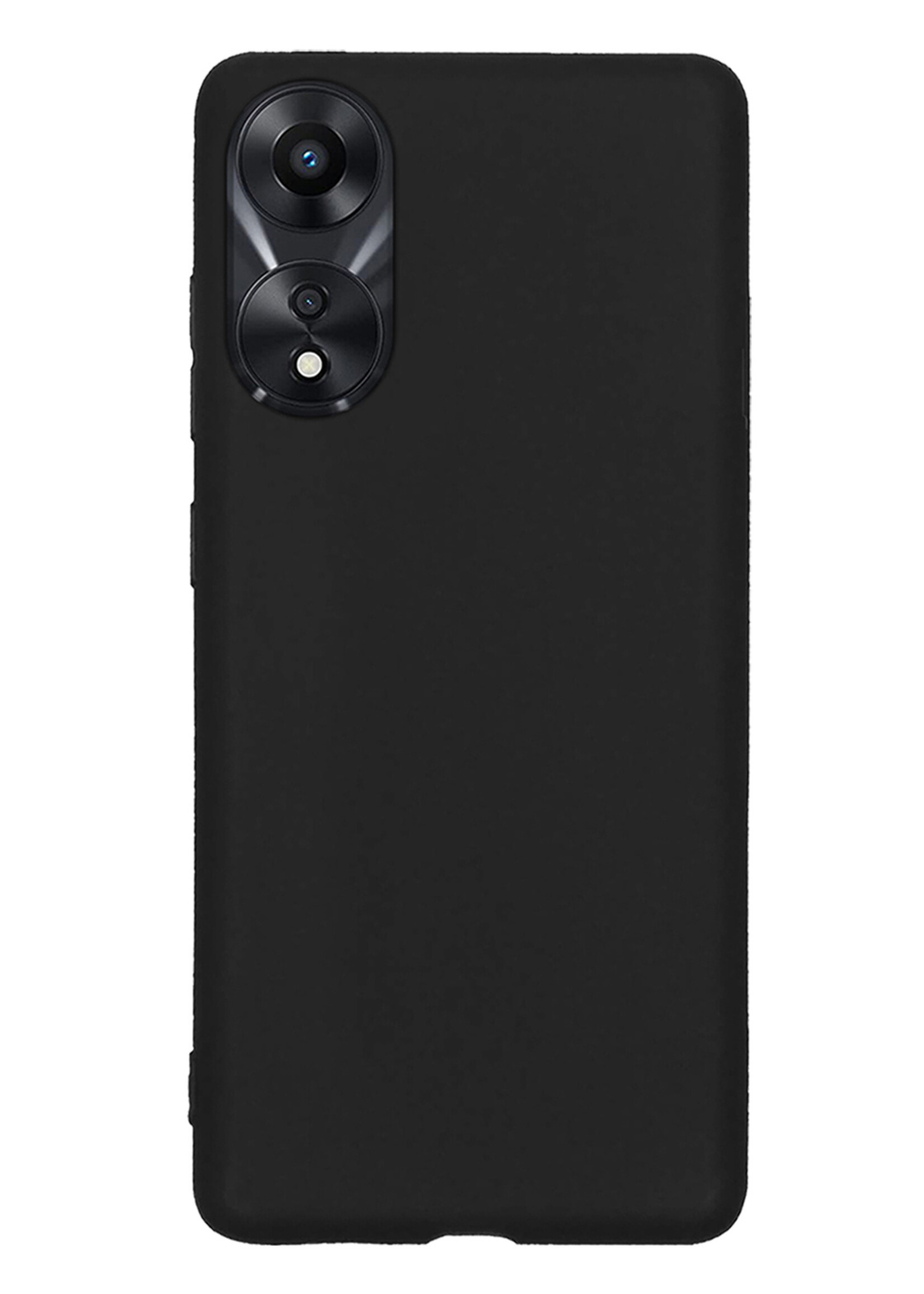 LUQ Hoesje Geschikt voor OPPO A78 5G Hoesje Siliconen Case - Hoes Geschikt voor OPPO A78 Hoes Siliconen - Zwart