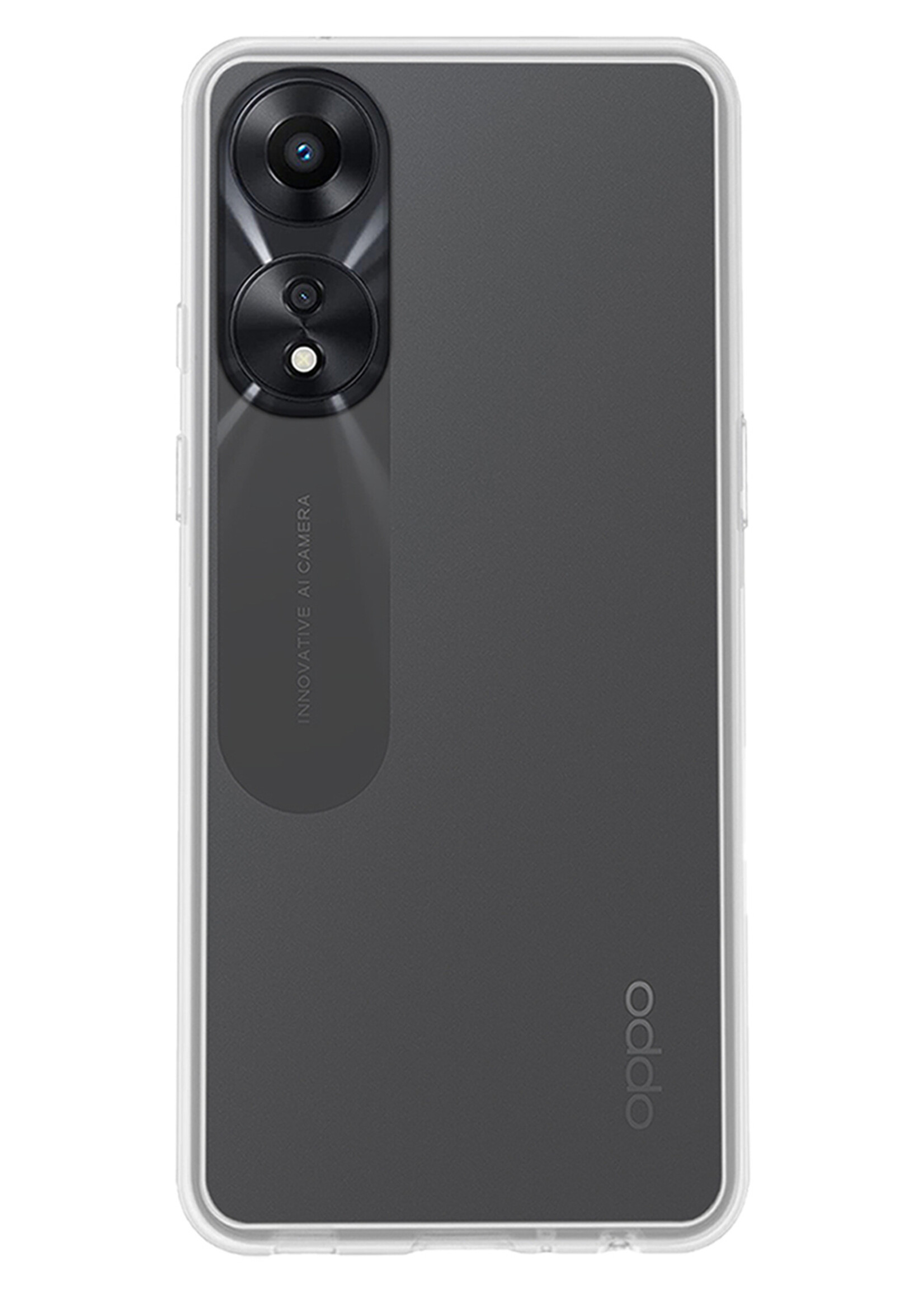 LUQ Hoesje Geschikt voor OPPO A78 5G Hoesje Siliconen Case - Hoes Geschikt voor OPPO A78 Hoes Siliconen - Transparant - 2 Stuks