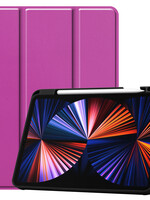 LUQ LUQ iPad Pro 11 inch (2021) Hoesje Met Apple Pencilhouder - Paars