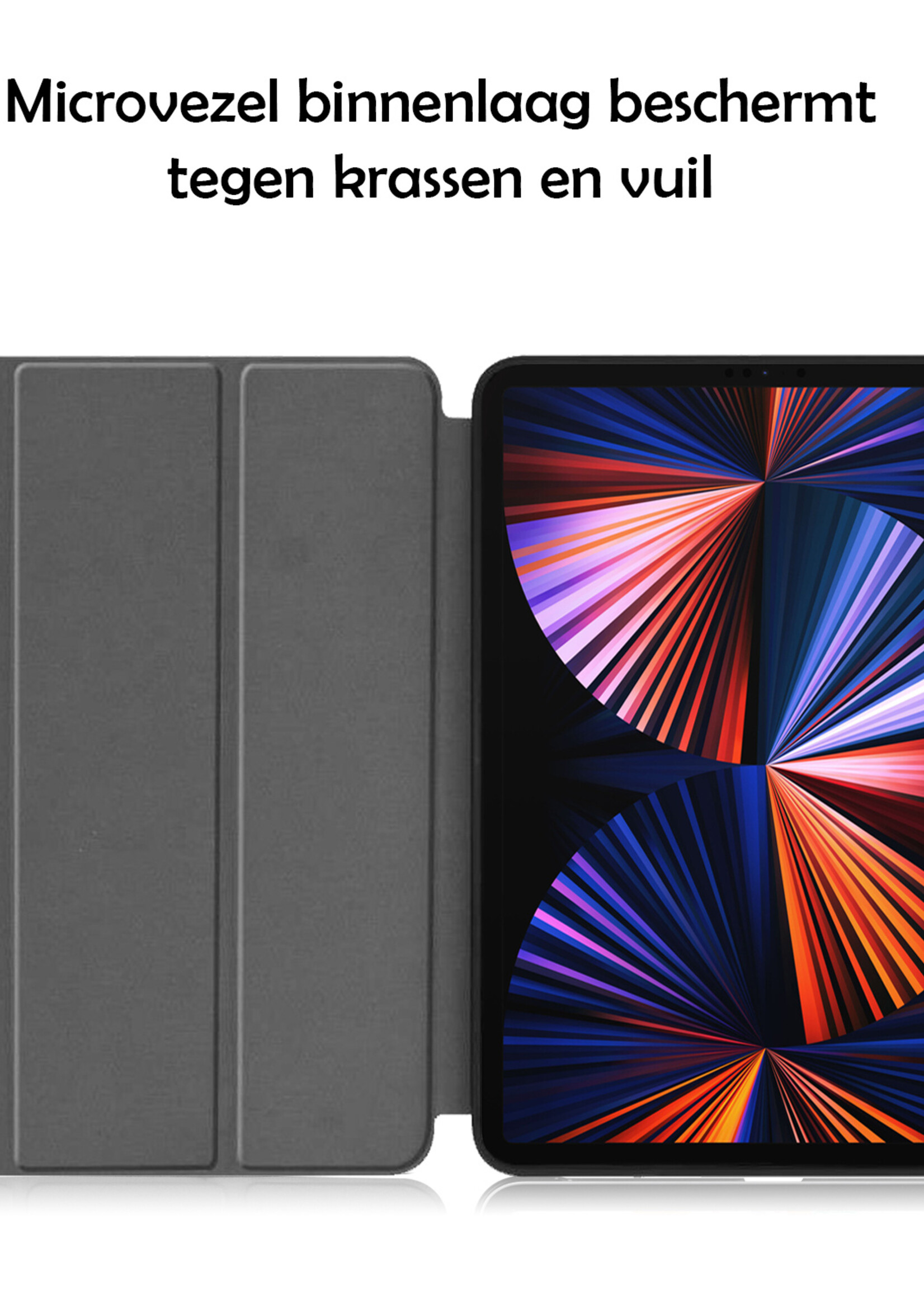 LUQ Hoes Geschikt voor iPad Pro 2021 (11 inch) Hoes Luxe Hoesje Case Met Uitsparing Geschikt voor Apple Pencil - Hoesje Geschikt voor iPad Pro 11 inch (2021) Hoes Cover - Paars