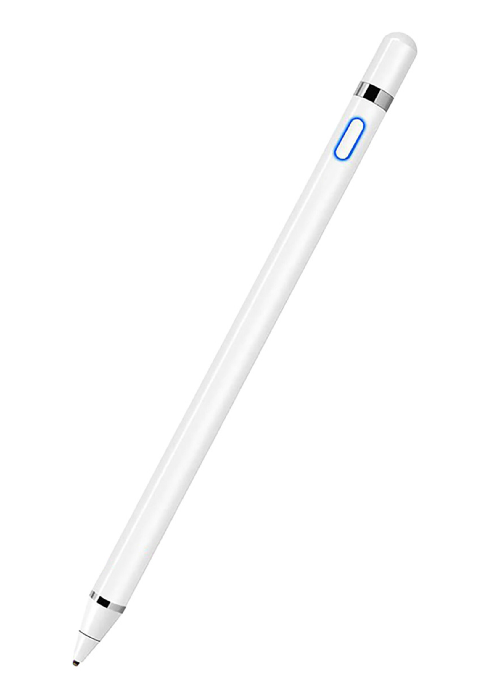 LUQ Stylus Pen Voor Smartphones En Tablets Oplaadbare Active Touch Pen Pencil Universeel - Wit