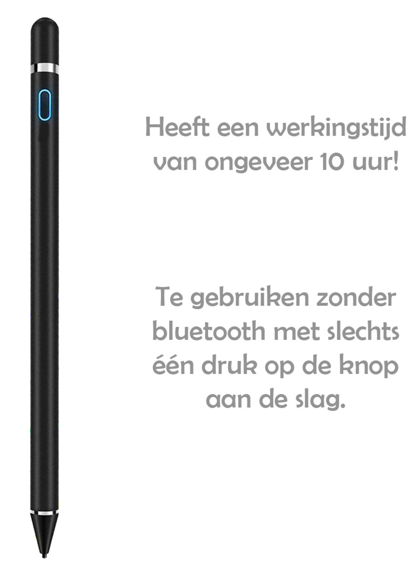 LUQ Stylus Pen Voor Smartphones En Tablets Oplaadbare Active Touch Pen Pencil Universeel - Zwart