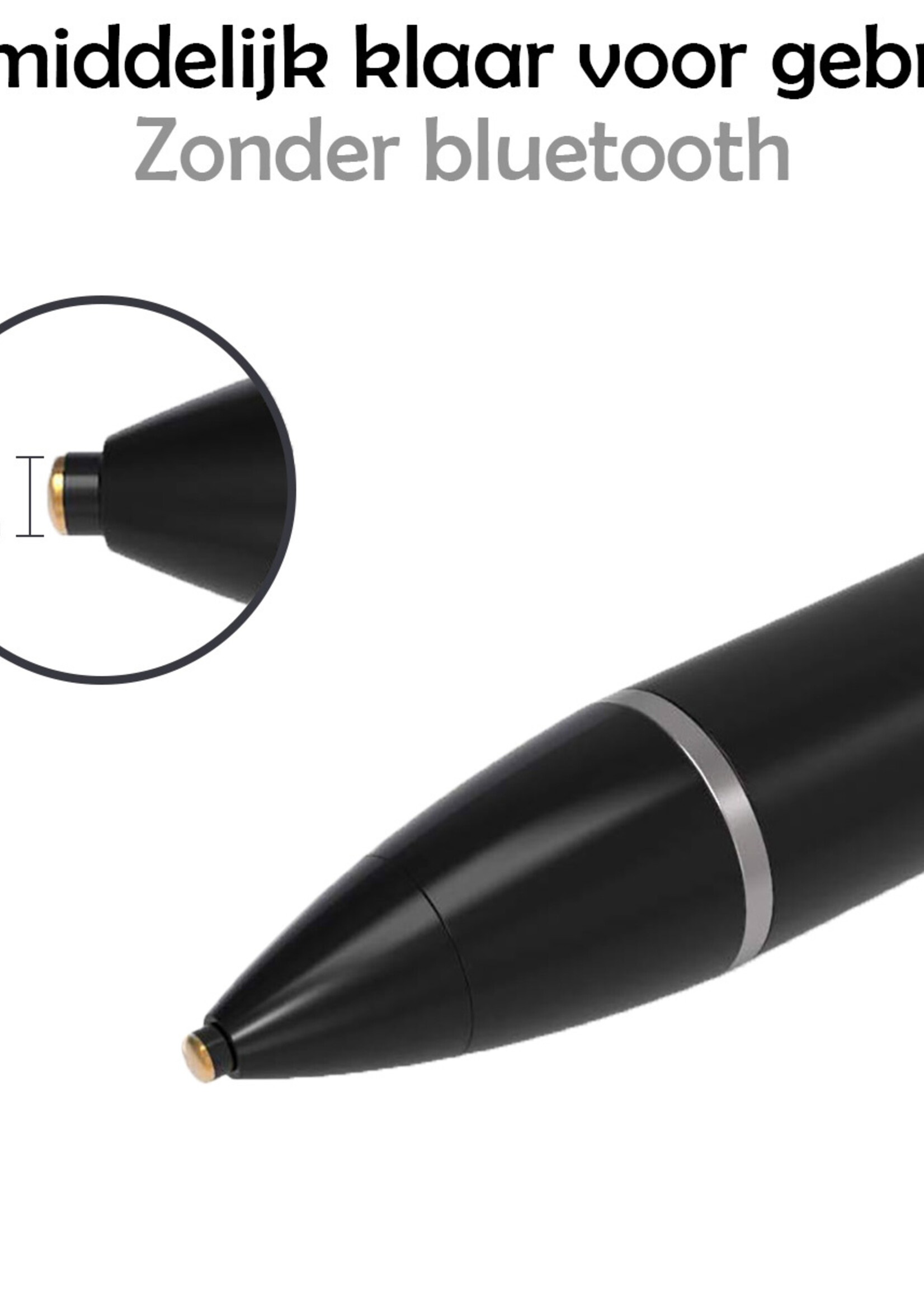 LUQ Stylus Pen Voor Smartphones En Tablets Oplaadbare Active Touch Pen Pencil Universeel - Zwart