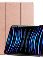 LUQ LUQ iPad Pro 11 inch (2022) Hoesje Met Apple Pencilhouder - Rose Goud