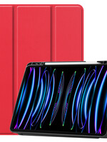 LUQ LUQ iPad Pro 11 inch (2022) Hoesje Met Apple Pencilhouder - Rood