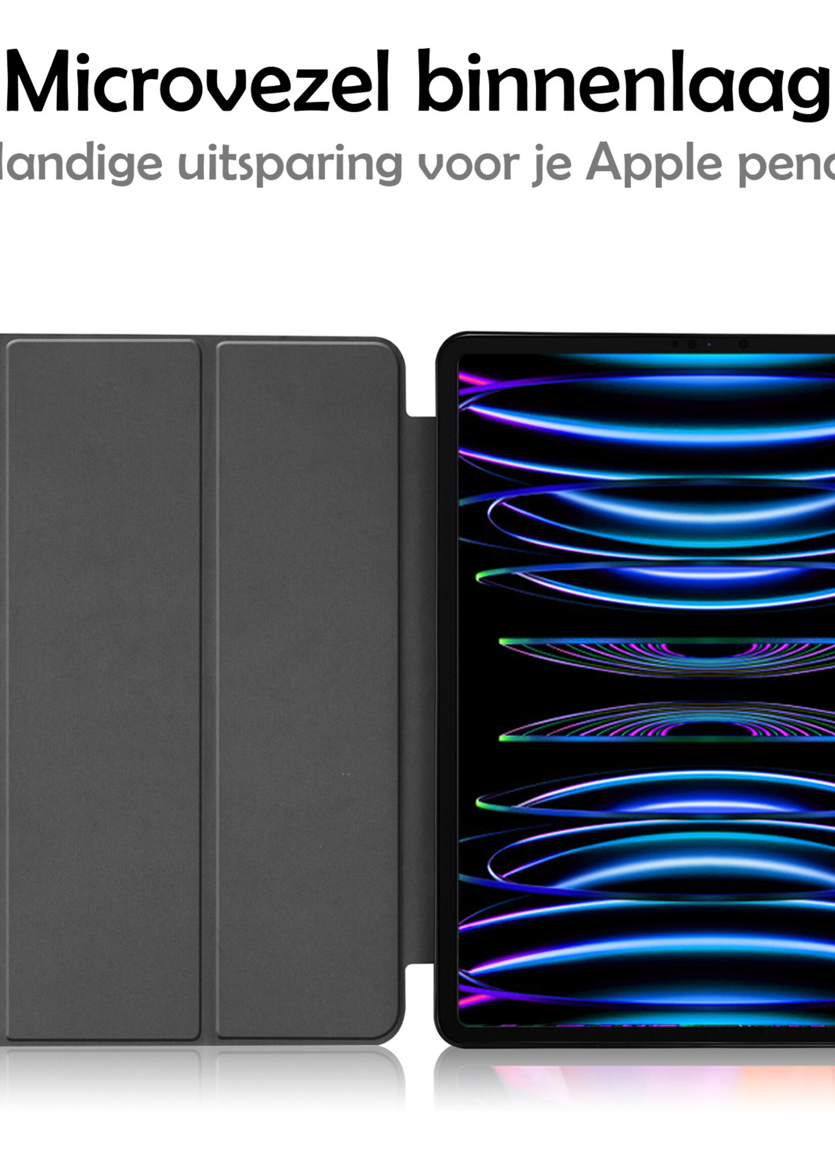 LUQ LUQ iPad Pro 11 inch (2022) Hoesje Met Apple Pencilhouder - Rood