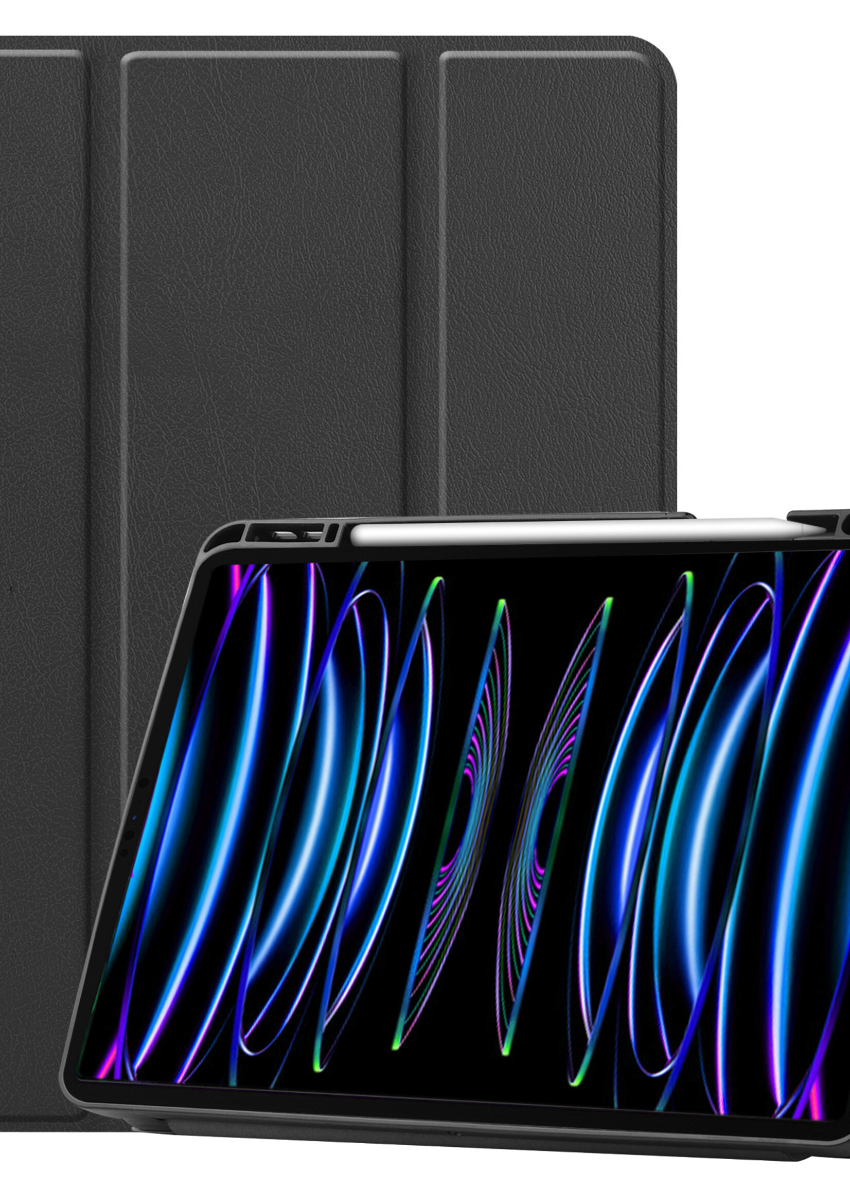 LUQ LUQ iPad Pro 11 inch (2022) Hoesje Met Apple Pencilhouder - Zwart