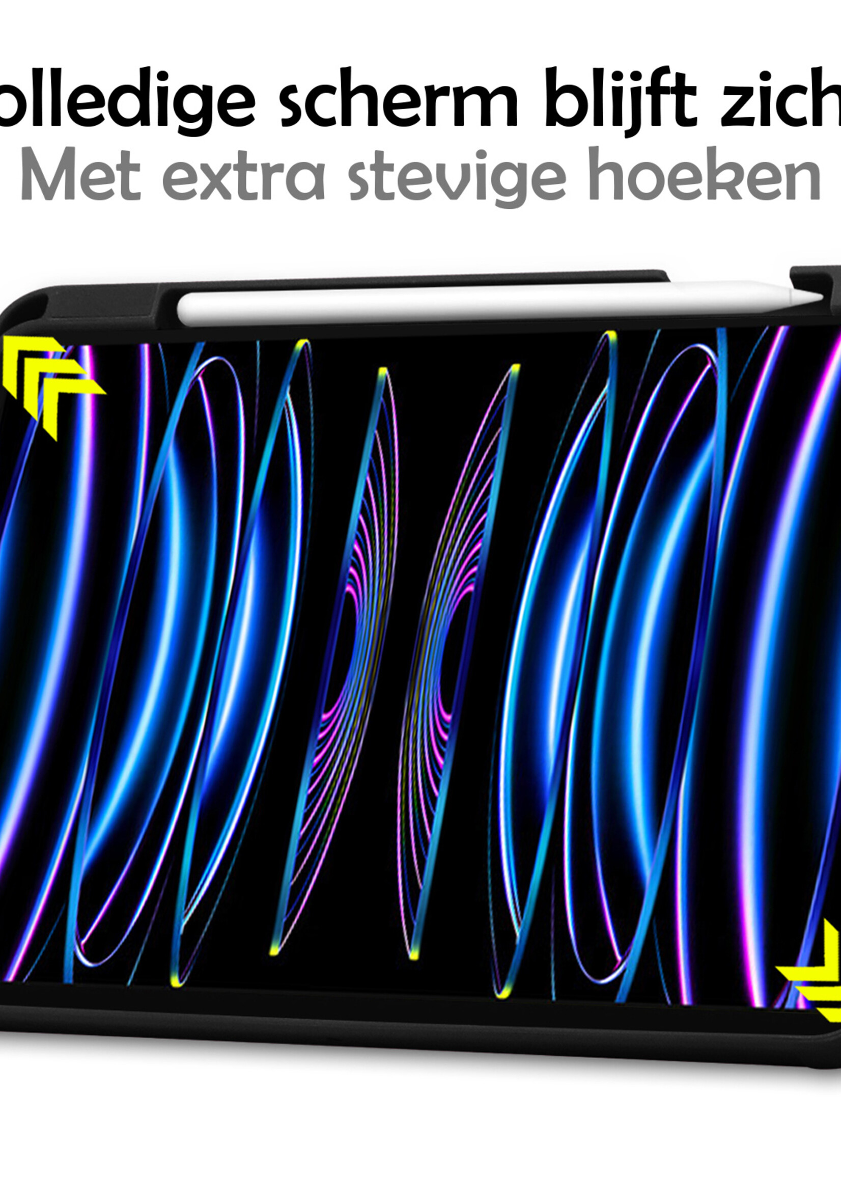 LUQ LUQ iPad Pro 11 inch (2022) Hoesje Met Apple Pencilhouder - Paars