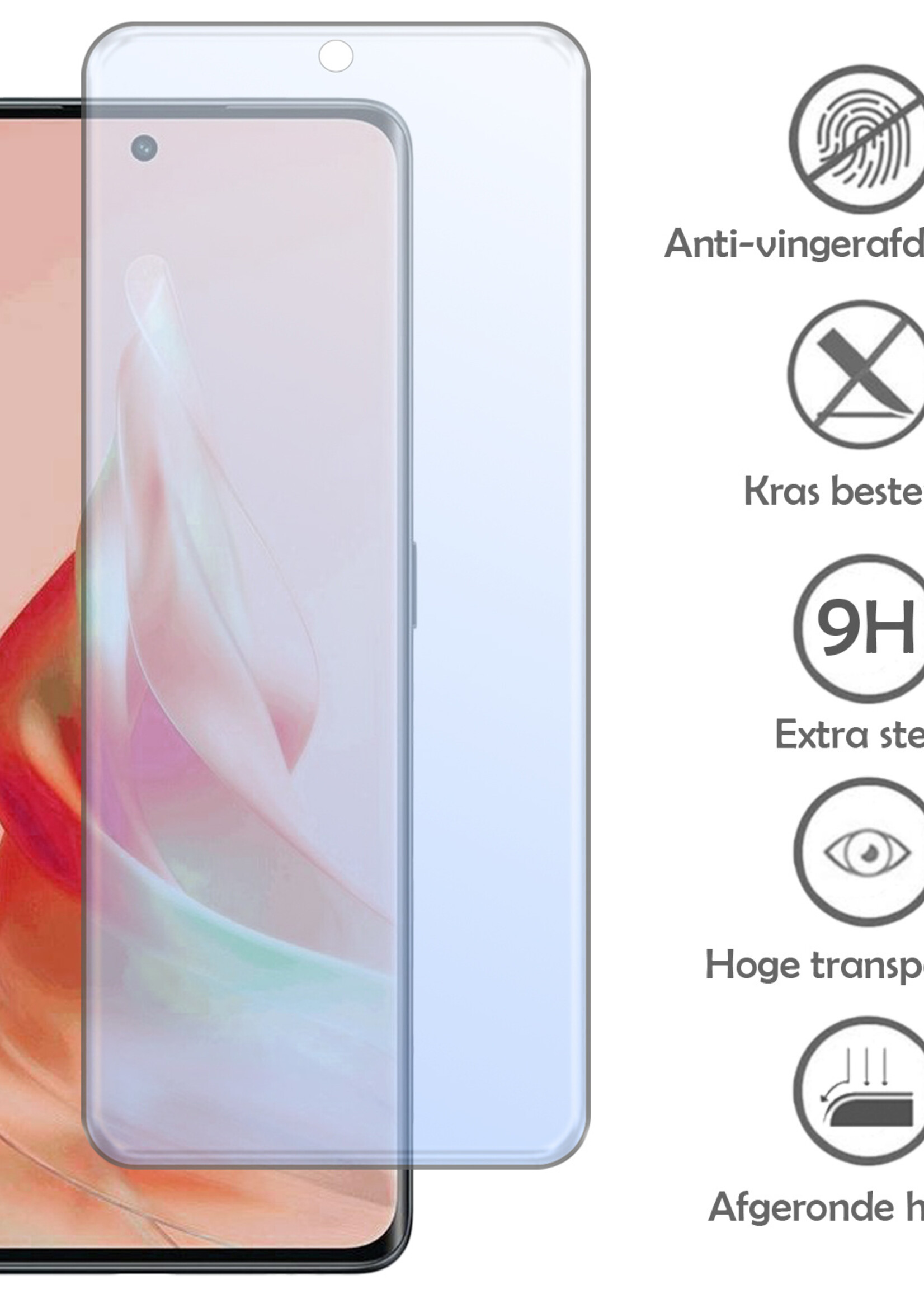 LUQ Screenprotector Geschikt voor OPPO Reno 8T 4G Screenprotector Beschermglas Gehard Glas - Screenprotector Geschikt voor OPPO Reno 8T 4G Screenprotector Glas - 3 Stuks