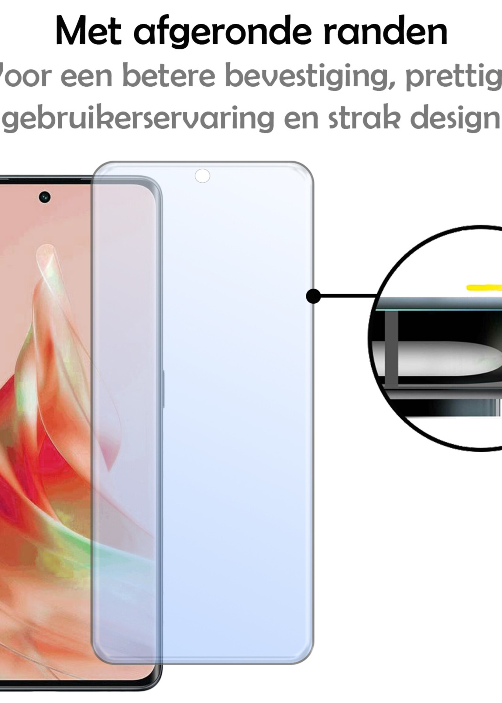 LUQ Screenprotector Geschikt voor OPPO Reno 8T 4G Screenprotector Beschermglas Gehard Glas - Screenprotector Geschikt voor OPPO Reno 8T 4G Screenprotector Glas - 3 Stuks