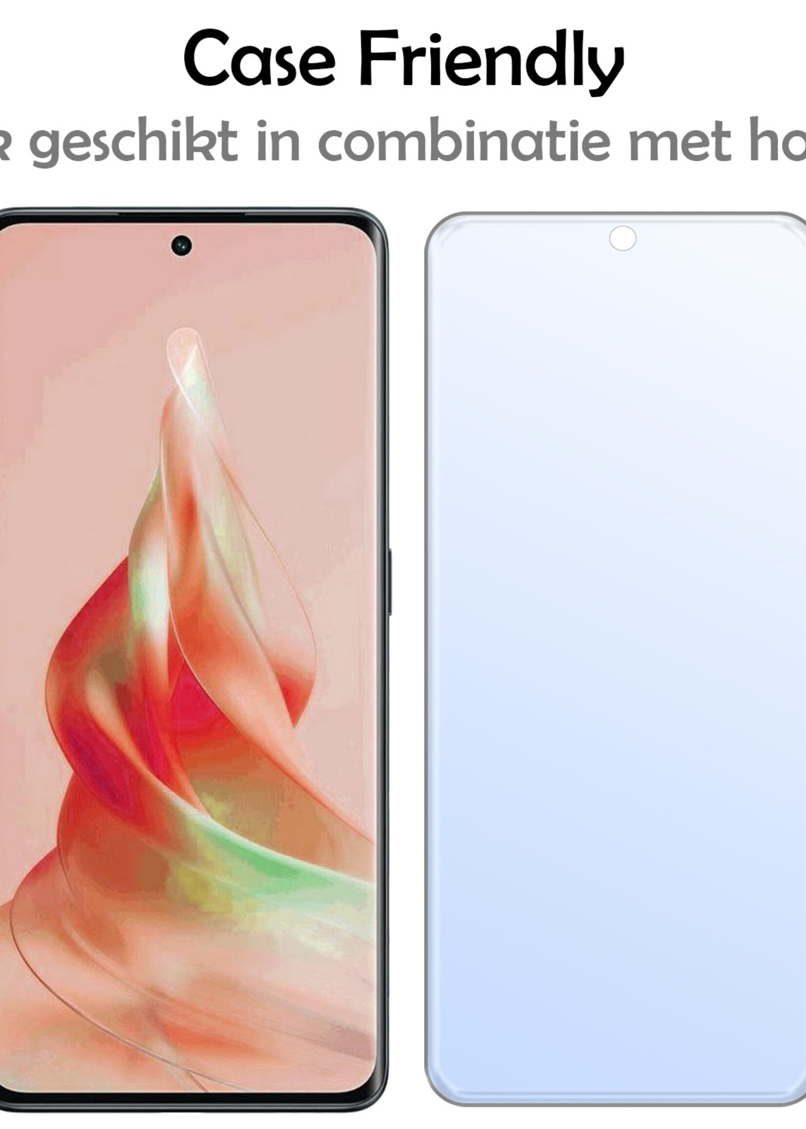 LUQ Screenprotector Geschikt voor OPPO Reno 8T 4G Screenprotector Beschermglas Gehard Glas - Screenprotector Geschikt voor OPPO Reno 8T 4G Screenprotector Glas - 3 Stuks