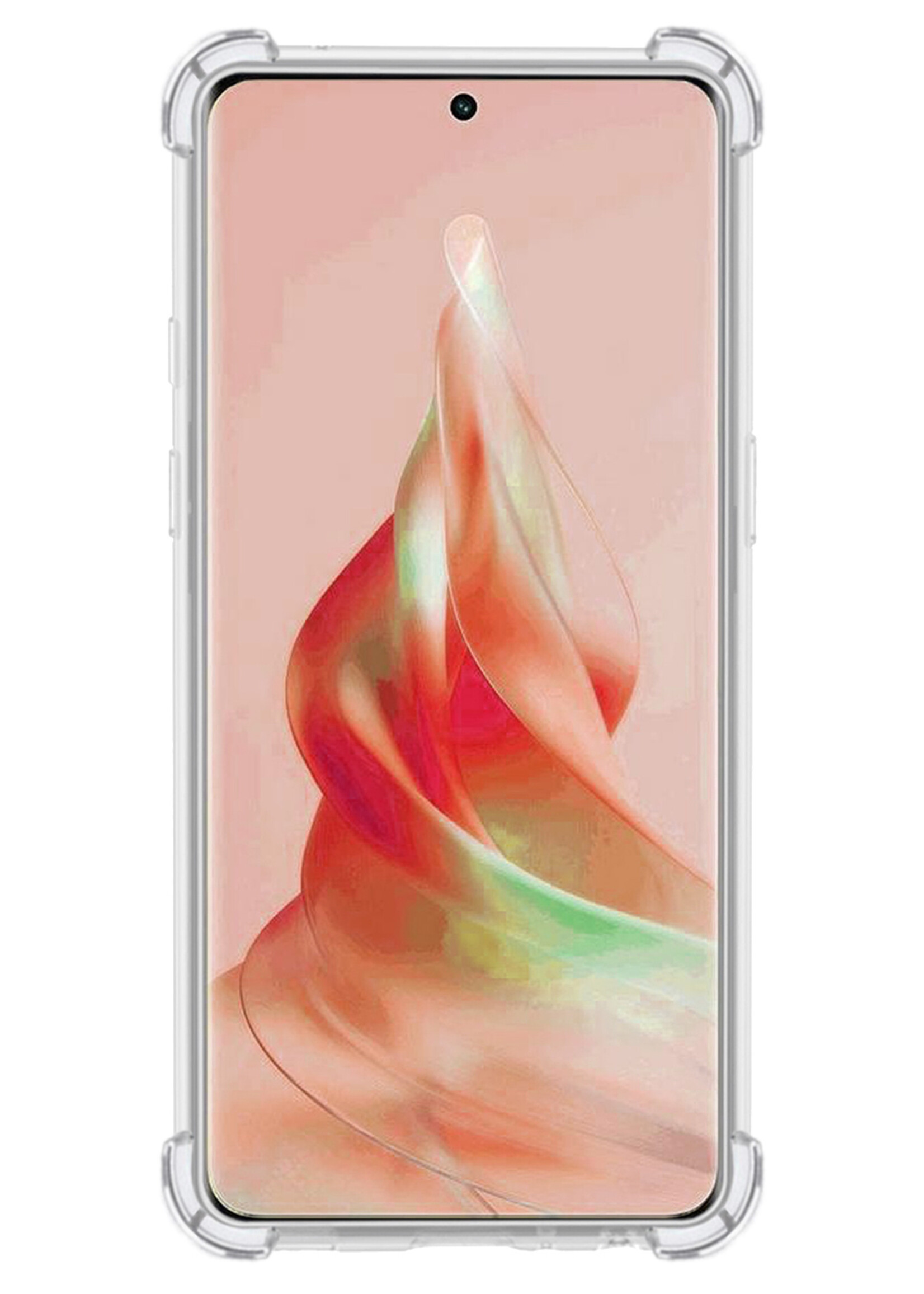 LUQ Hoesje Geschikt voor OPPO Reno 8T 4G Hoesje Shockproof Case Siliconen - Hoes Geschikt voor OPPO Reno 8T 4G Hoes Cover Siliconen - Transparant