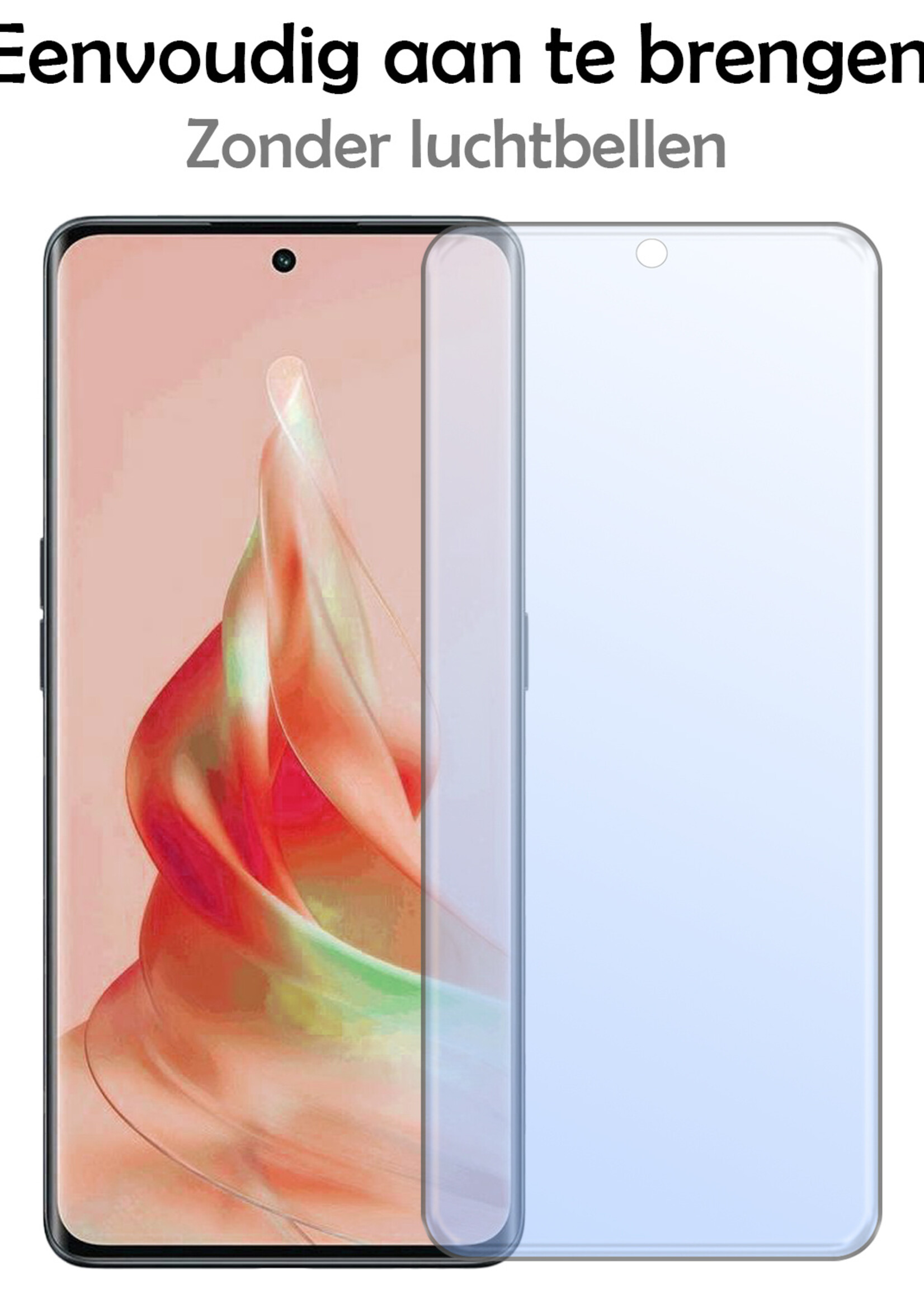 LUQ Hoesje Geschikt voor OPPO Reno 8T 4G Hoesje Shockproof Case Siliconen Met Screenprotector - Hoes Geschikt voor OPPO Reno 8T 4G Hoes Cover Siliconen - Transparant