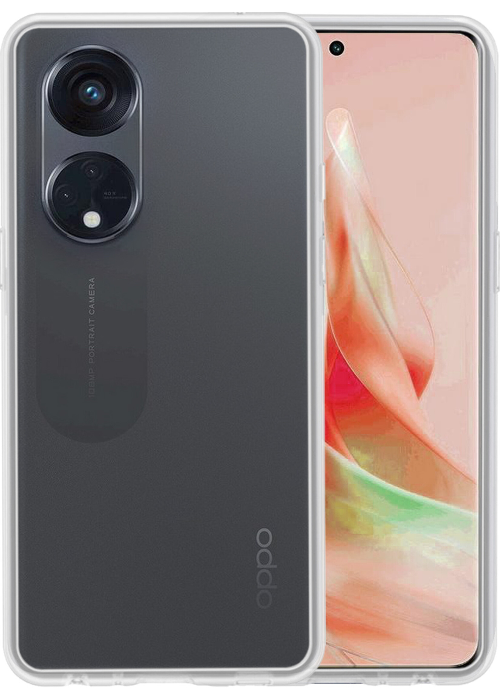 LUQ Hoesje Geschikt voor OPPO Reno 8T 4G Hoesje Siliconen Case - Hoes Geschikt voor OPPO Reno 8T 4G Hoes Siliconen - Transparant
