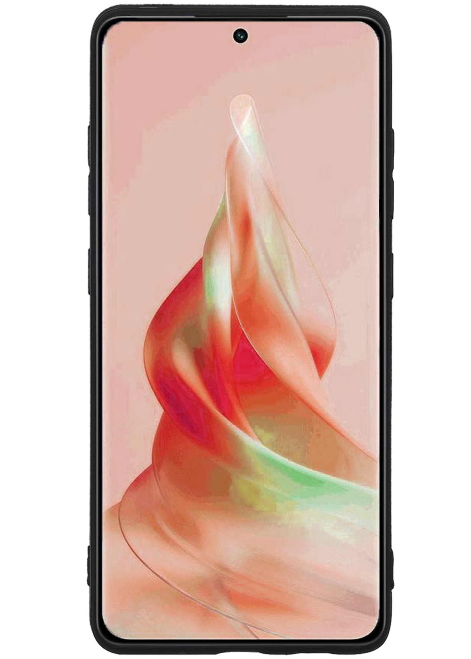LUQ Hoesje Geschikt voor OPPO Reno 8T 4G Hoesje Siliconen Case - Hoes Geschikt voor OPPO Reno 8T 4G Hoes Siliconen - Zwart - 2 Stuks