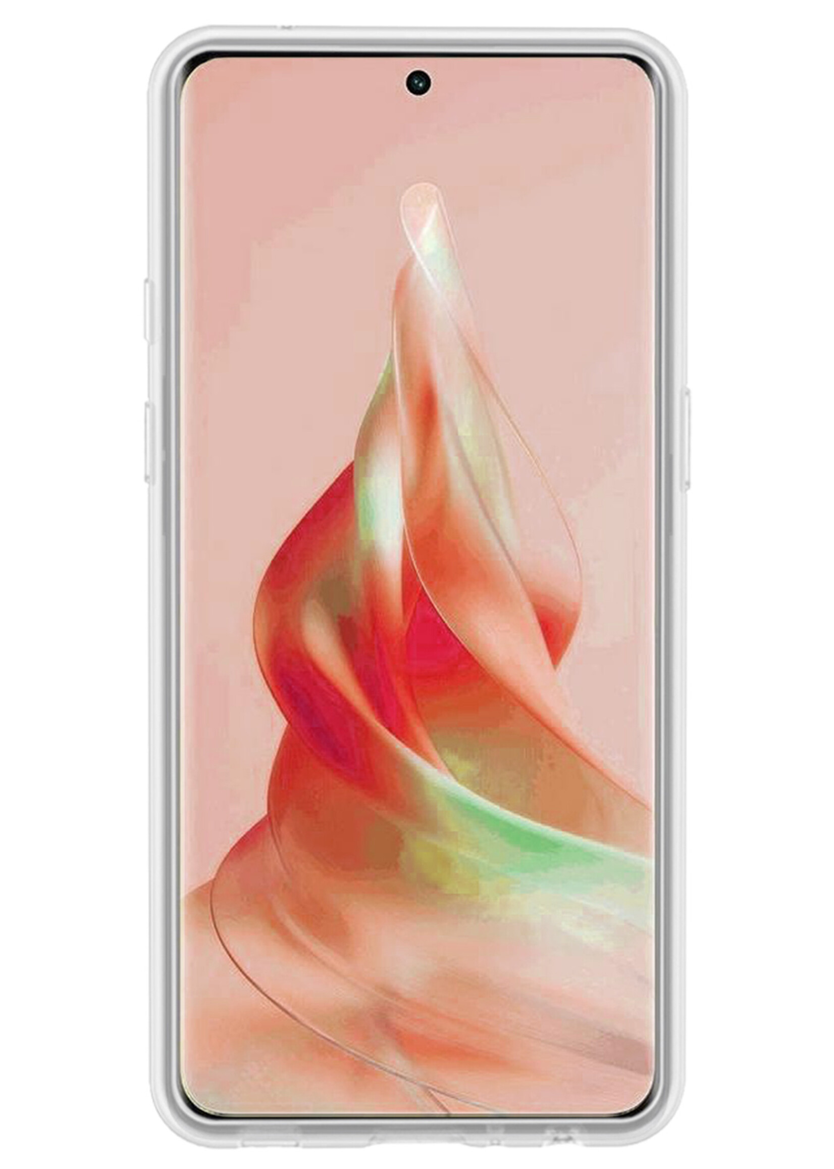 LUQ Hoesje Geschikt voor OPPO Reno 8T 4G Hoesje Siliconen Case Met 2x Screenprotector - Hoes Geschikt voor OPPO Reno 8T 4G Hoes Siliconen - Transparant