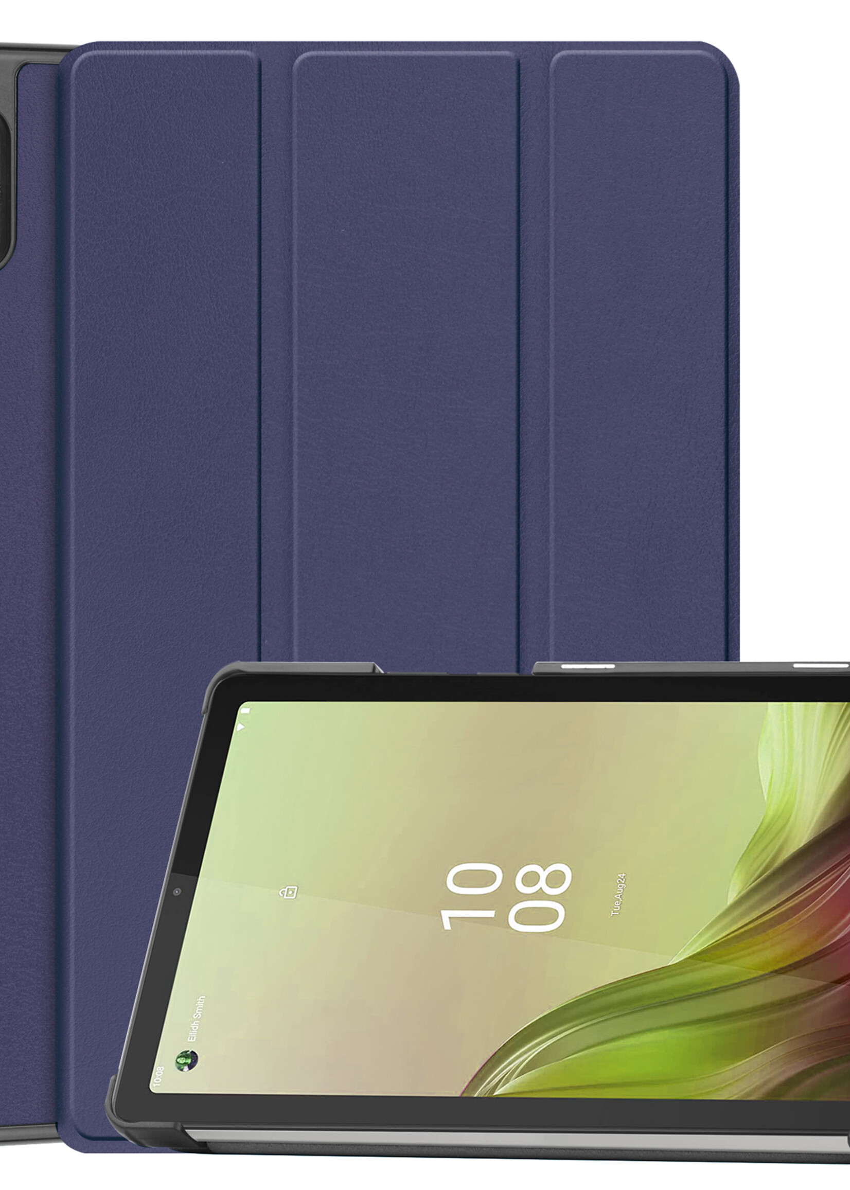 LUQ Hoes Geschikt voor Lenovo Tab M9 Hoes Luxe Hoesje Book Case - Hoesje Geschikt voor Lenovo Tab M9 Hoes Cover - Donkerblauw