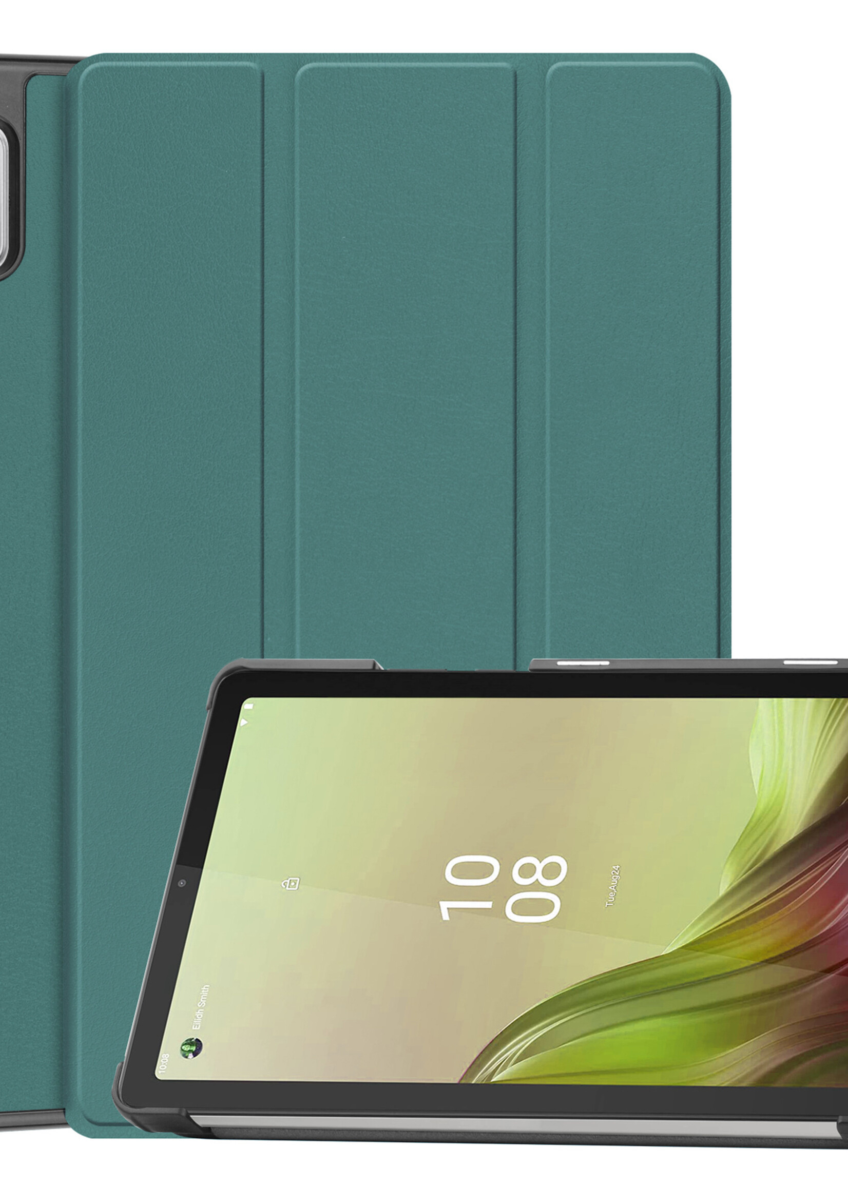 LUQ Hoes Geschikt voor Lenovo Tab M9 Hoes Luxe Hoesje Book Case - Hoesje Geschikt voor Lenovo Tab M9 Hoes Cover - Donkergroen