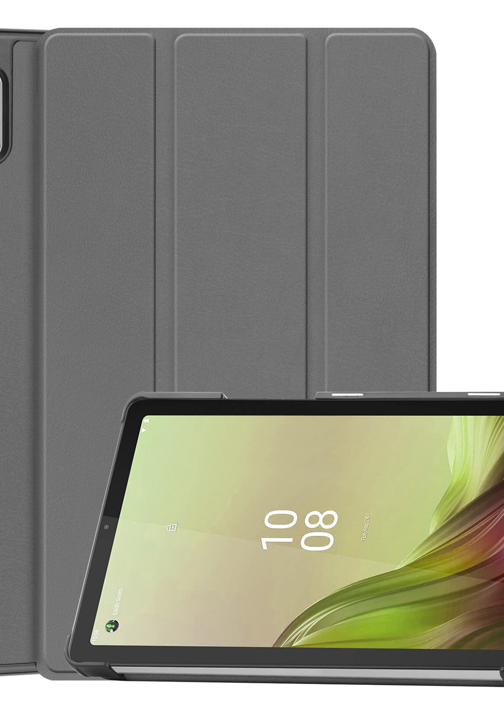 LUQ Hoes Geschikt voor Lenovo Tab M9 Hoes Luxe Hoesje Book Case - Hoesje Geschikt voor Lenovo Tab M9 Hoes Cover - Grijs