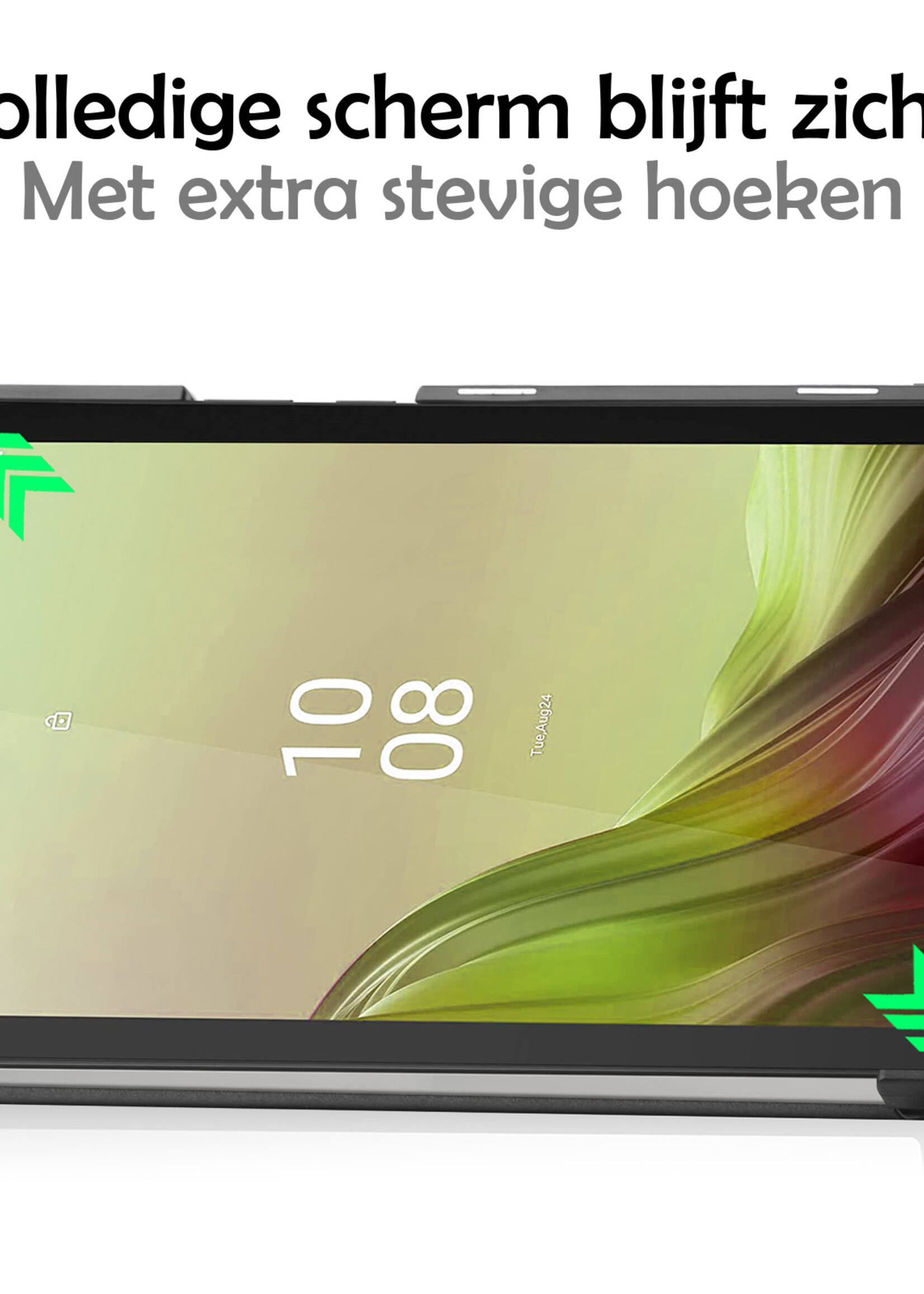 LUQ Hoes Geschikt voor Lenovo Tab M9 Hoes Luxe Hoesje Book Case - Hoesje Geschikt voor Lenovo Tab M9 Hoes Cover - Grijs