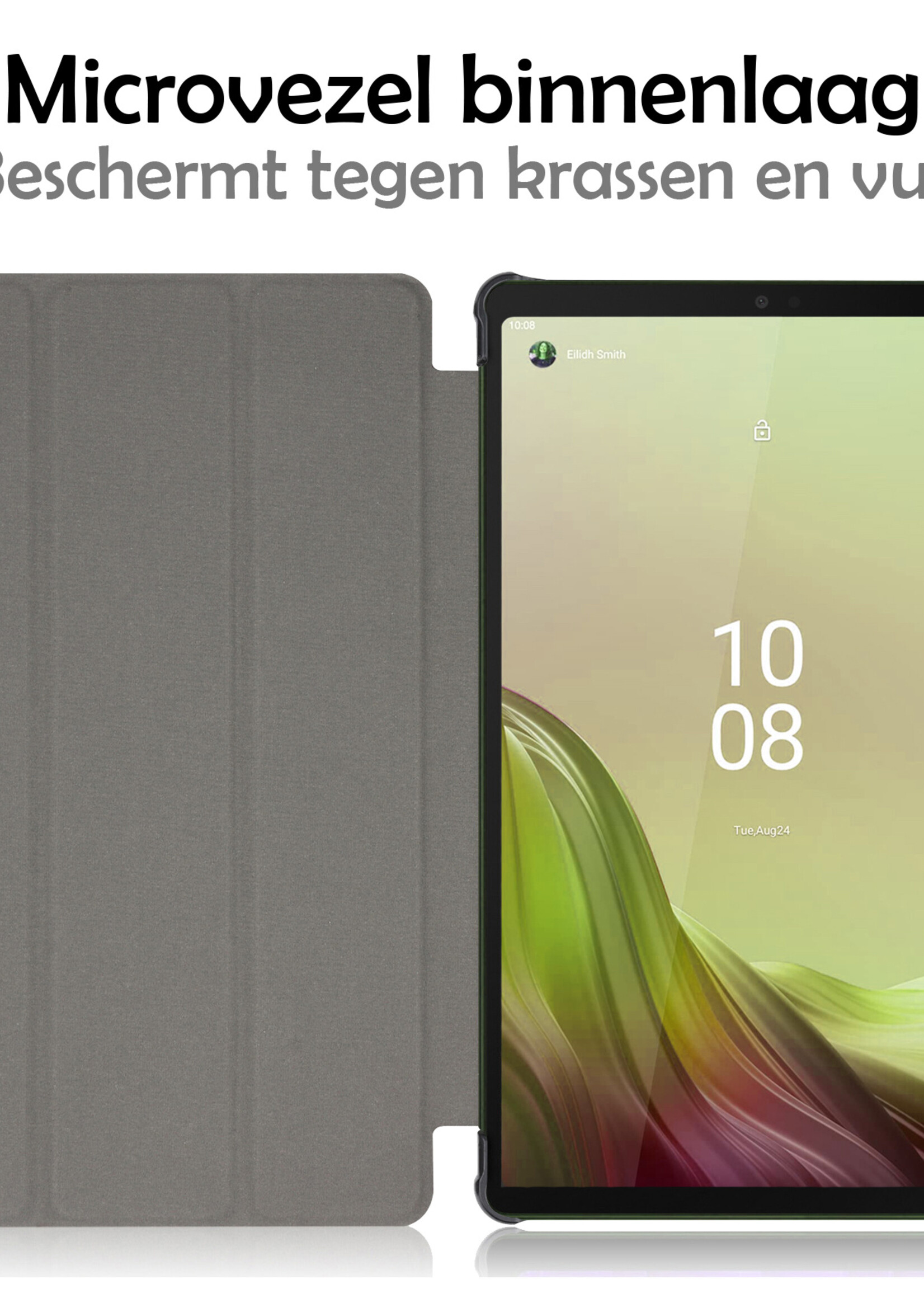 LUQ Hoes Geschikt voor Lenovo Tab M9 Hoes Luxe Hoesje Book Case - Hoesje Geschikt voor Lenovo Tab M9 Hoes Cover - Grijs