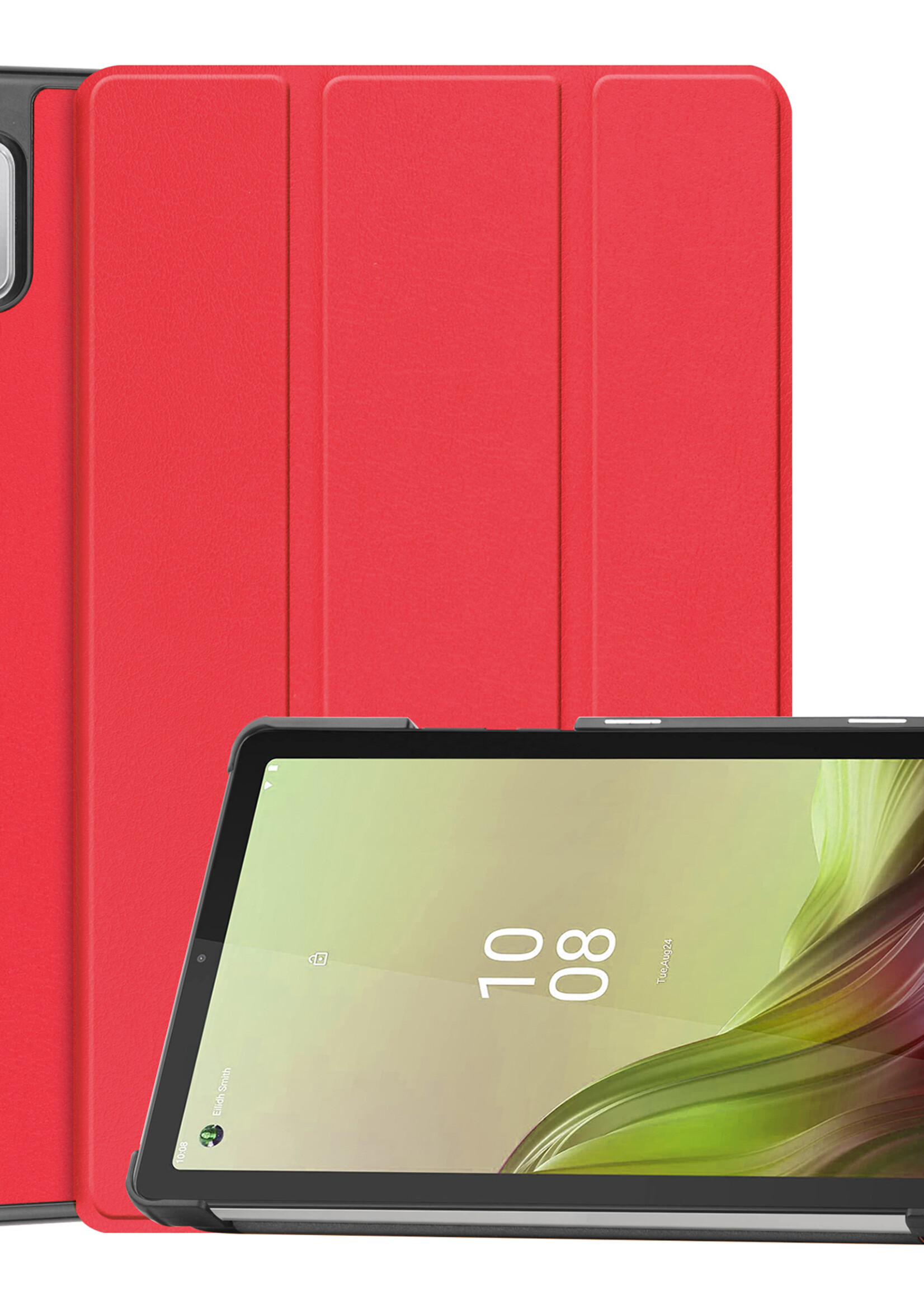 LUQ Hoes Geschikt voor Lenovo Tab M9 Hoes Luxe Hoesje Book Case - Hoesje Geschikt voor Lenovo Tab M9 Hoes Cover - Rood