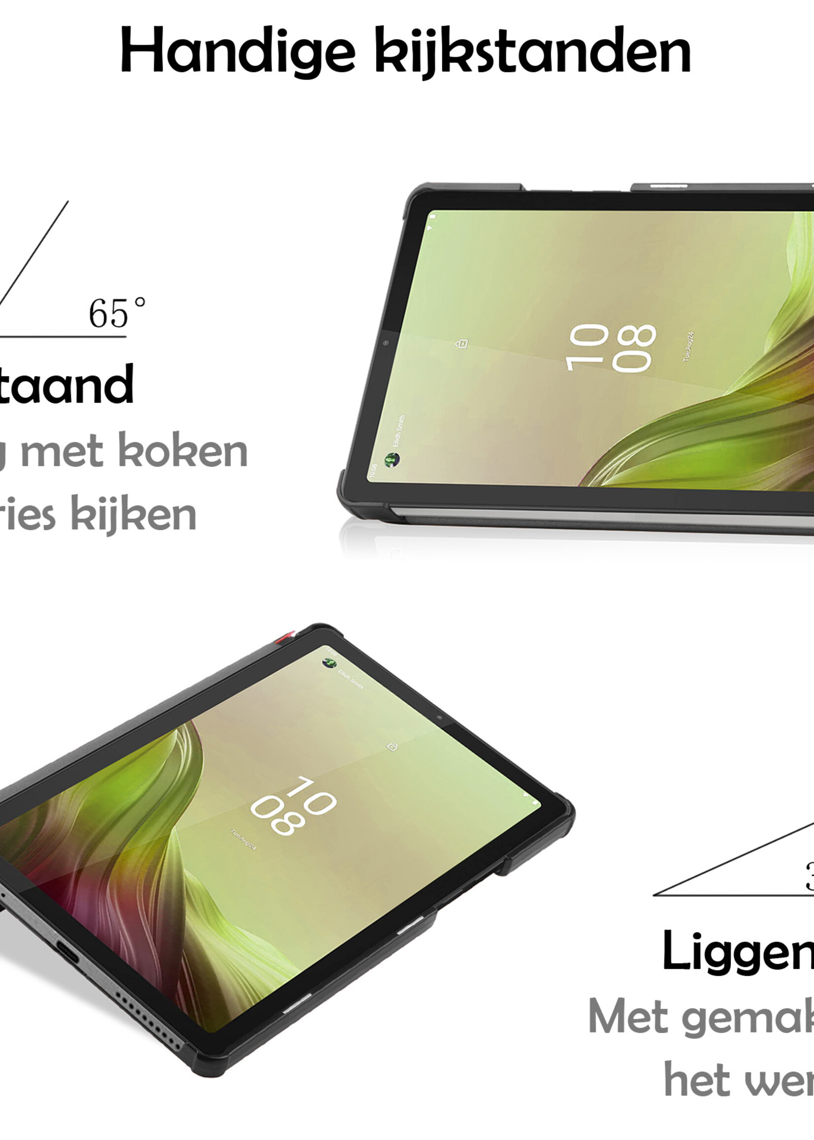 LUQ Hoes Geschikt voor Lenovo Tab M9 Hoes Luxe Hoesje Book Case - Hoesje Geschikt voor Lenovo Tab M9 Hoes Cover - Rood