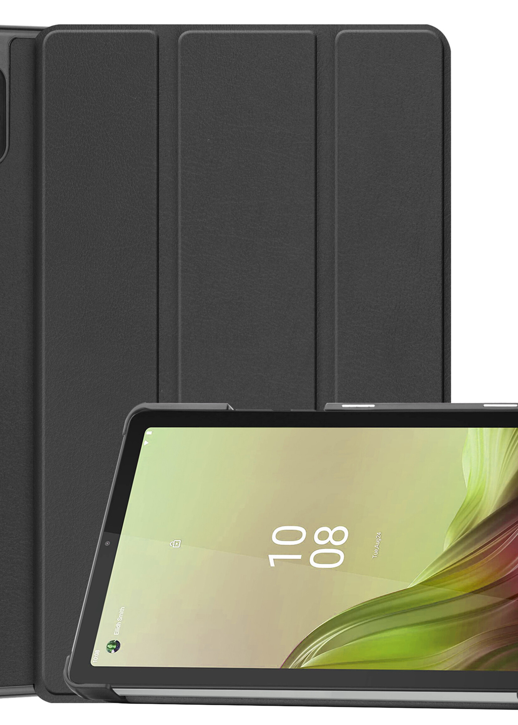 LUQ Hoes Geschikt voor Lenovo Tab M9 Hoes Luxe Hoesje Book Case - Hoesje Geschikt voor Lenovo Tab M9 Hoes Cover - Zwart