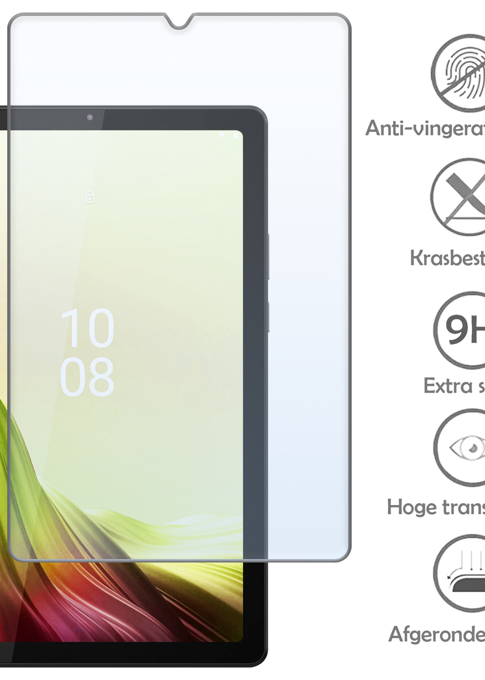 LUQ Hoes Geschikt voor Lenovo Tab M9 Hoes Luxe Hoesje Book Case Met Screenprotector - Hoesje Geschikt voor Lenovo Tab M9 Hoes Cover - Donkergroen