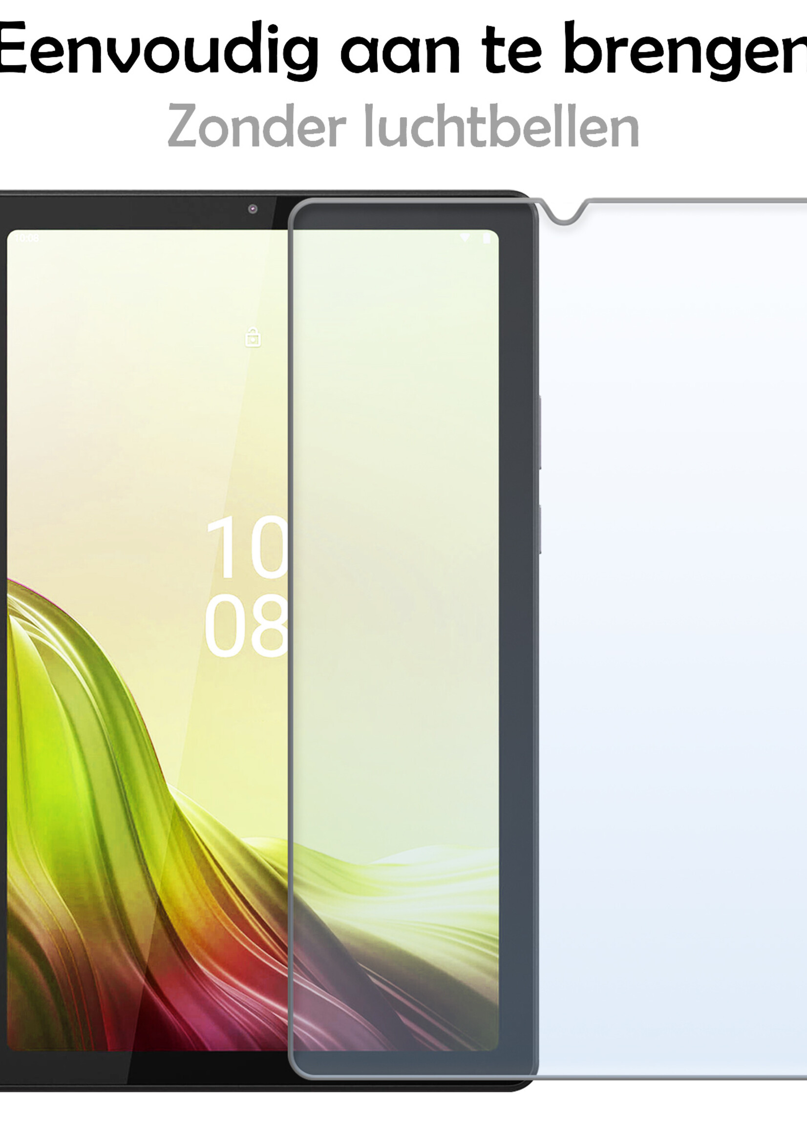 LUQ Hoes Geschikt voor Lenovo Tab M9 Hoes Luxe Hoesje Book Case Met Screenprotector - Hoesje Geschikt voor Lenovo Tab M9 Hoes Cover - Grijs