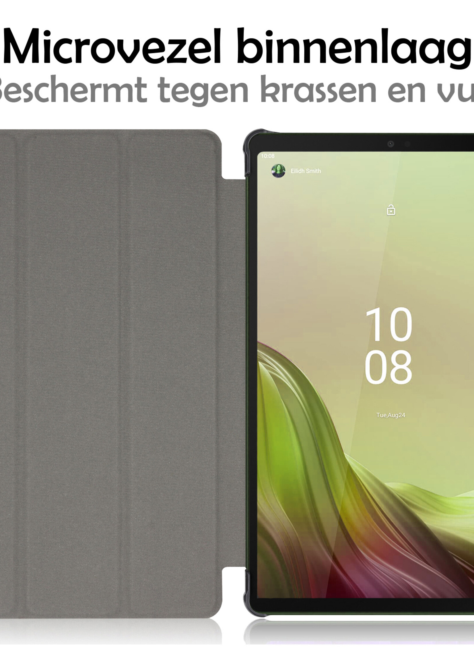 LUQ Hoes Geschikt voor Lenovo Tab M9 Hoes Luxe Hoesje Book Case Met Screenprotector - Hoesje Geschikt voor Lenovo Tab M9 Hoes Cover - Rood