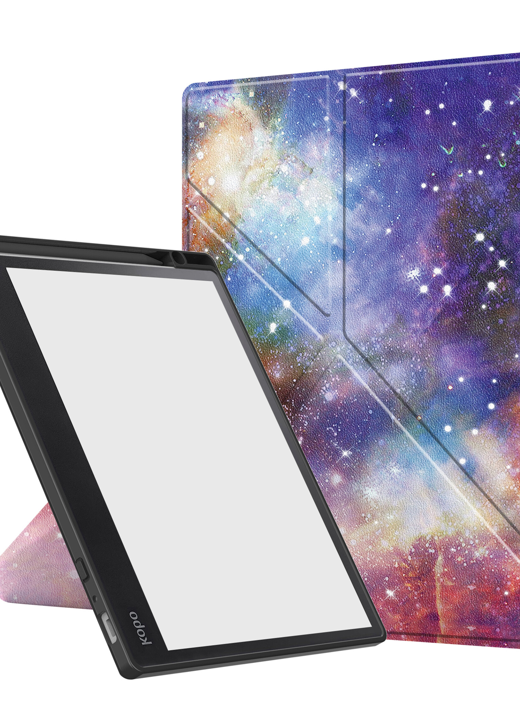LUQ Hoesje Geschikt voor Kobo Elipsa 2E Hoes Bescherm Hoesje Case Luxe Sleep Cover - Galaxy