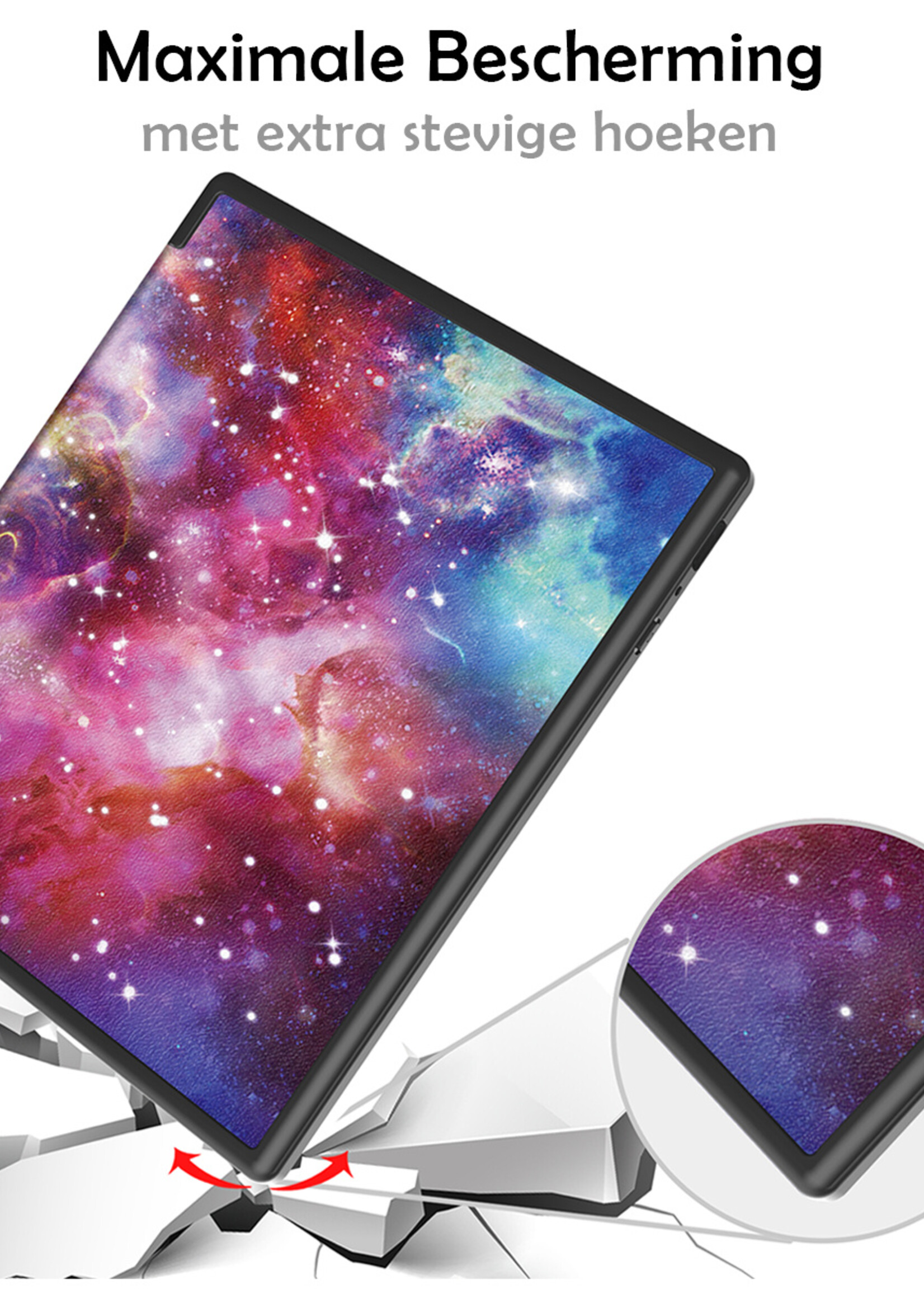 LUQ Hoesje Geschikt voor Kobo Elipsa 2E Hoes Bescherm Hoesje Case Luxe Sleep Cover - Galaxy
