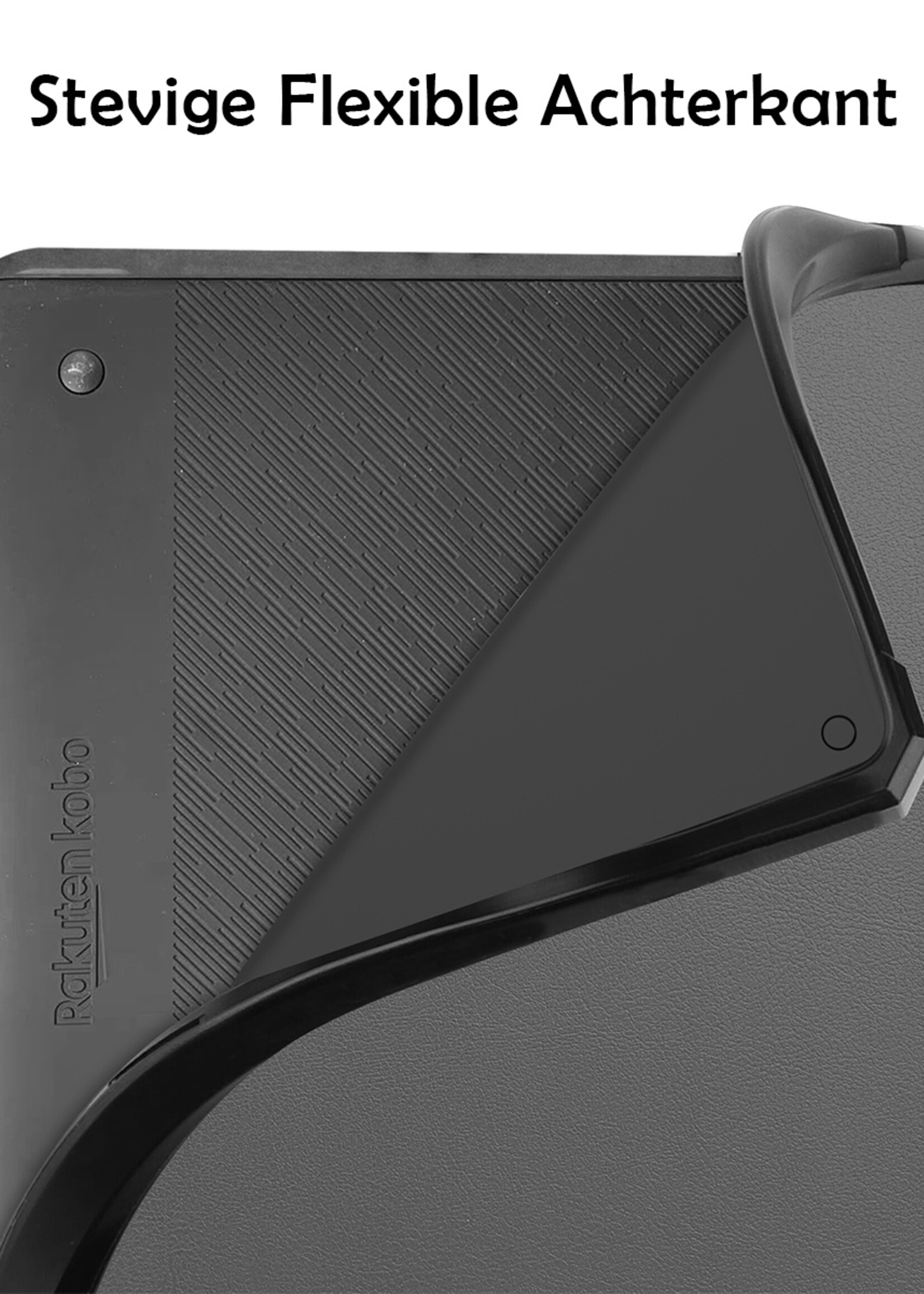 LUQ Hoesje Geschikt voor Kobo Elipsa 2E Hoes Bescherm Hoesje Case Luxe Sleep Cover - Grijs