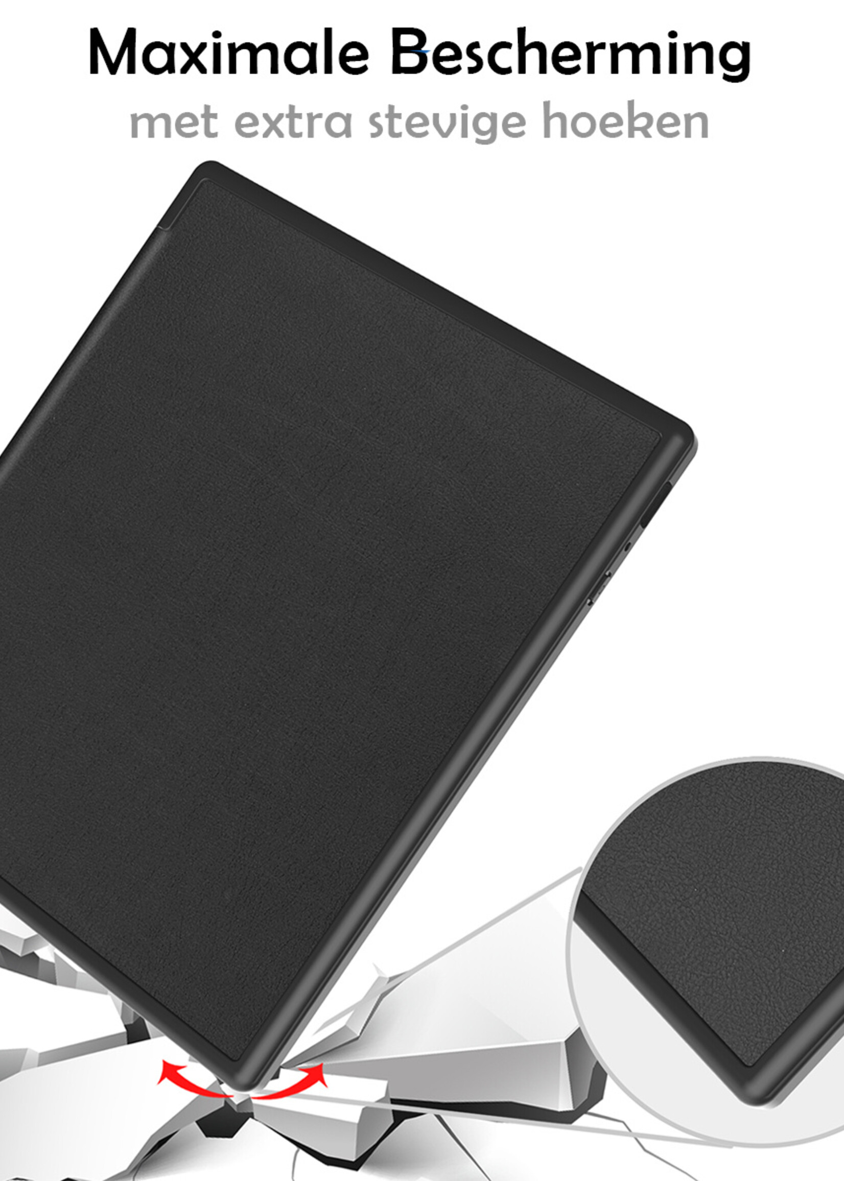 LUQ Hoesje Geschikt voor Kobo Elipsa 2E Hoes Bescherm Hoesje Case Luxe Sleep Cover - Zwart