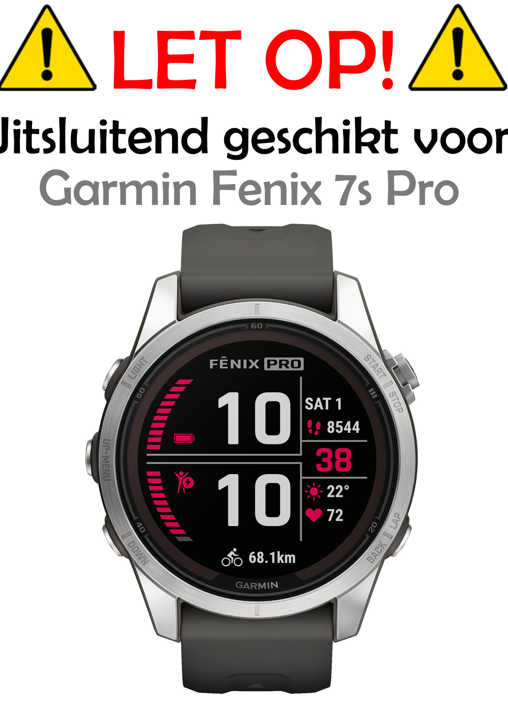 LUQ Screenprotector Geschikt voor Garmin Fenix 7S Pro Screenprotector Bescherm Glas Screen Protector - Screenprotector Geschikt voor Garmin Fenix 7S Pro Gehard Glas - 2 Stuks