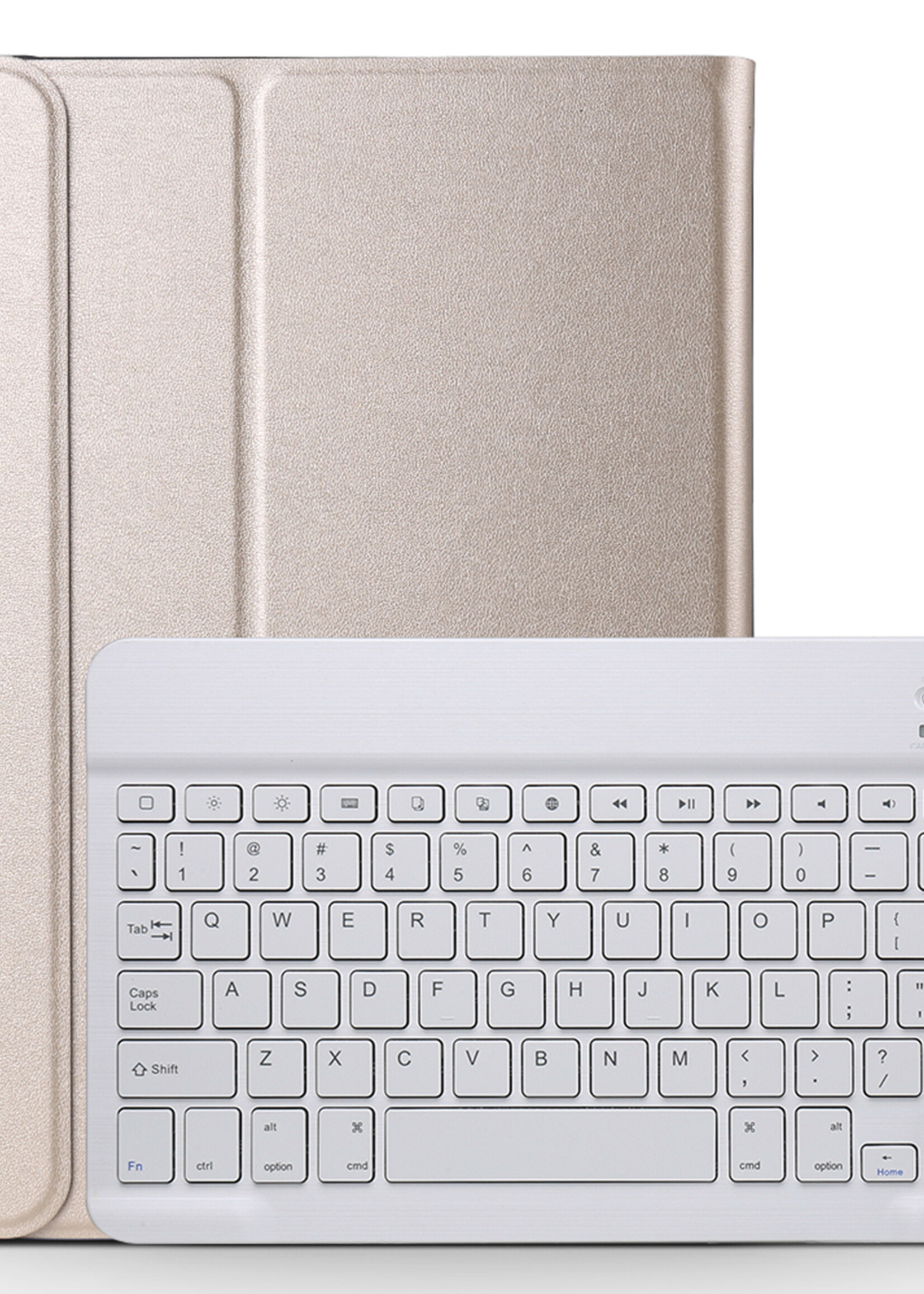 LUQ Hoes Geschikt voor iPad 2022 Hoes Keyboard Cover Toetsenbord Hoesje - Hoesje Geschikt voor iPad 10 Toetsenbord Hoes - Goud