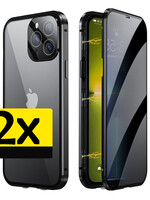 LUQ LUQ iPhone 12 Pro Max Hoesje Magneet - Zwart - 2 PACK