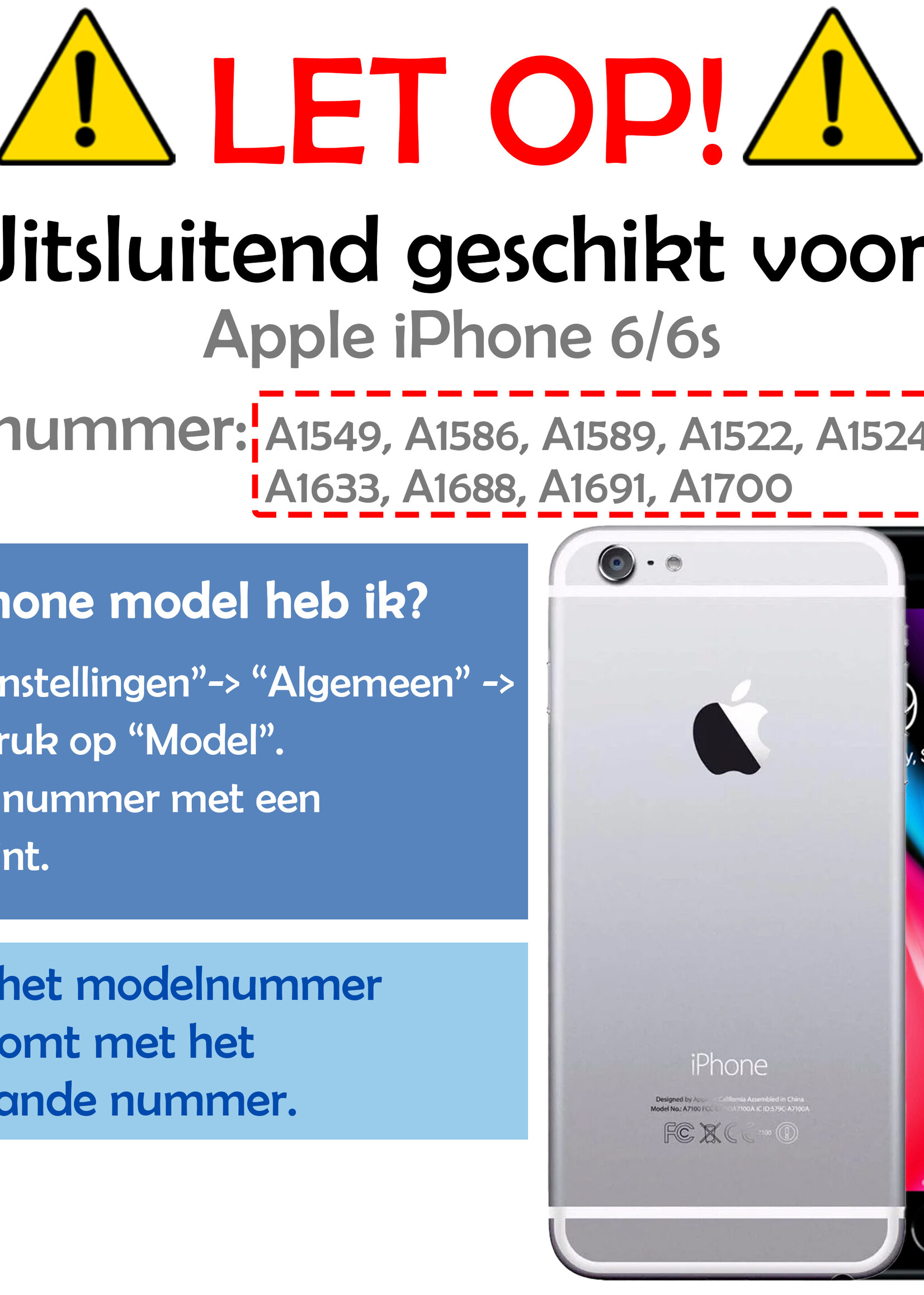 LUQ Hoesje Geschikt voor iPhone 6 Hoesje Magnetische Adsorptie Back Case - Hoes Geschikt voor iPhone 6 Hoesje Met Metalen Frame - Zwart