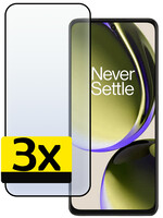 LUQ LUQ OnePlus Nord CE 3 Lite Screenprotector Glas  Full Cover - 3 PACK