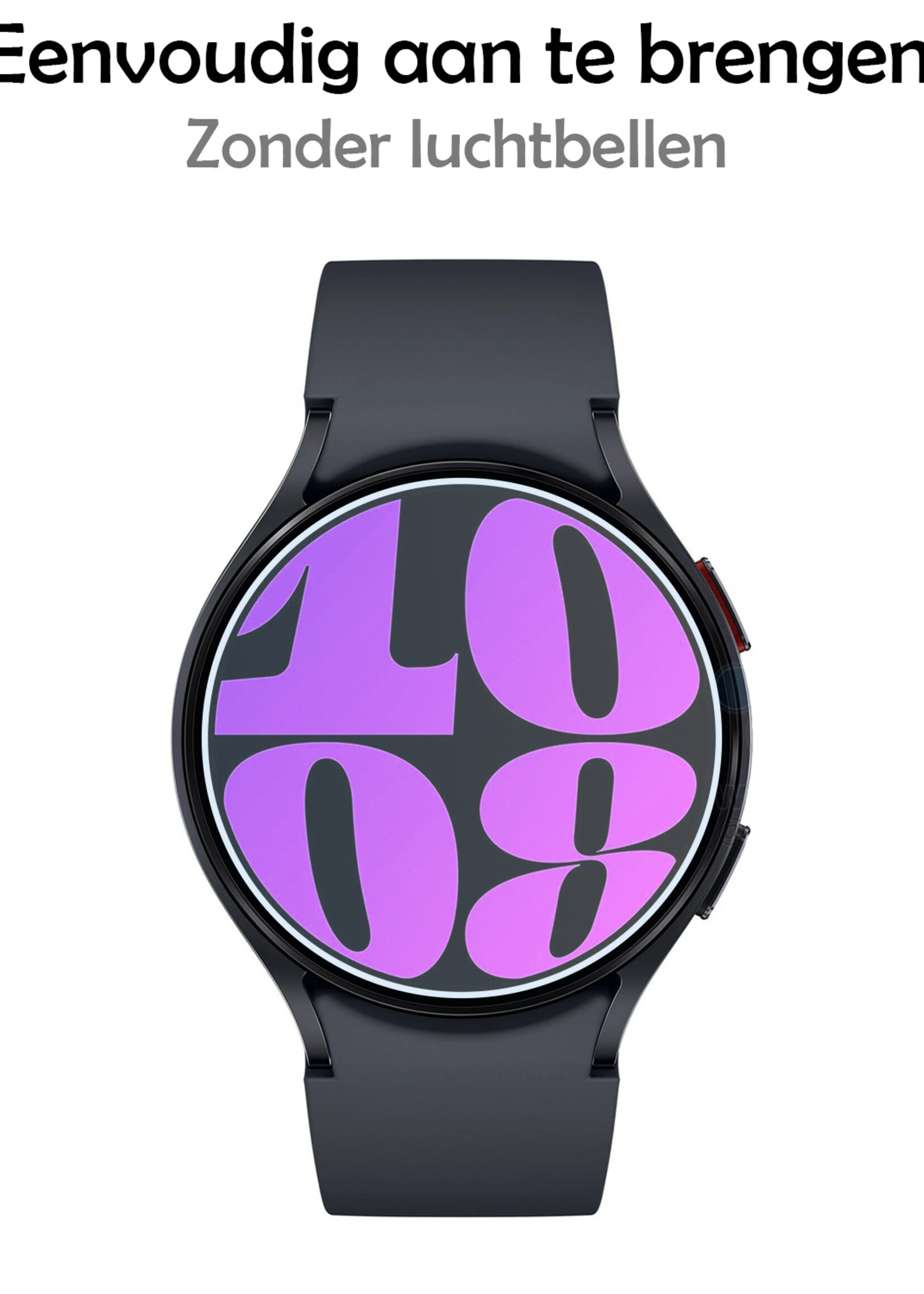 LUQ Screenprotector Geschikt voor Samsung Watch 6 40 mm Screenprotector Bescherm Glas Screen Protector - Screenprotector Geschikt voor Samsung Galaxy Watch 6 (40 mm) Gehard Glas - 2 Stuks