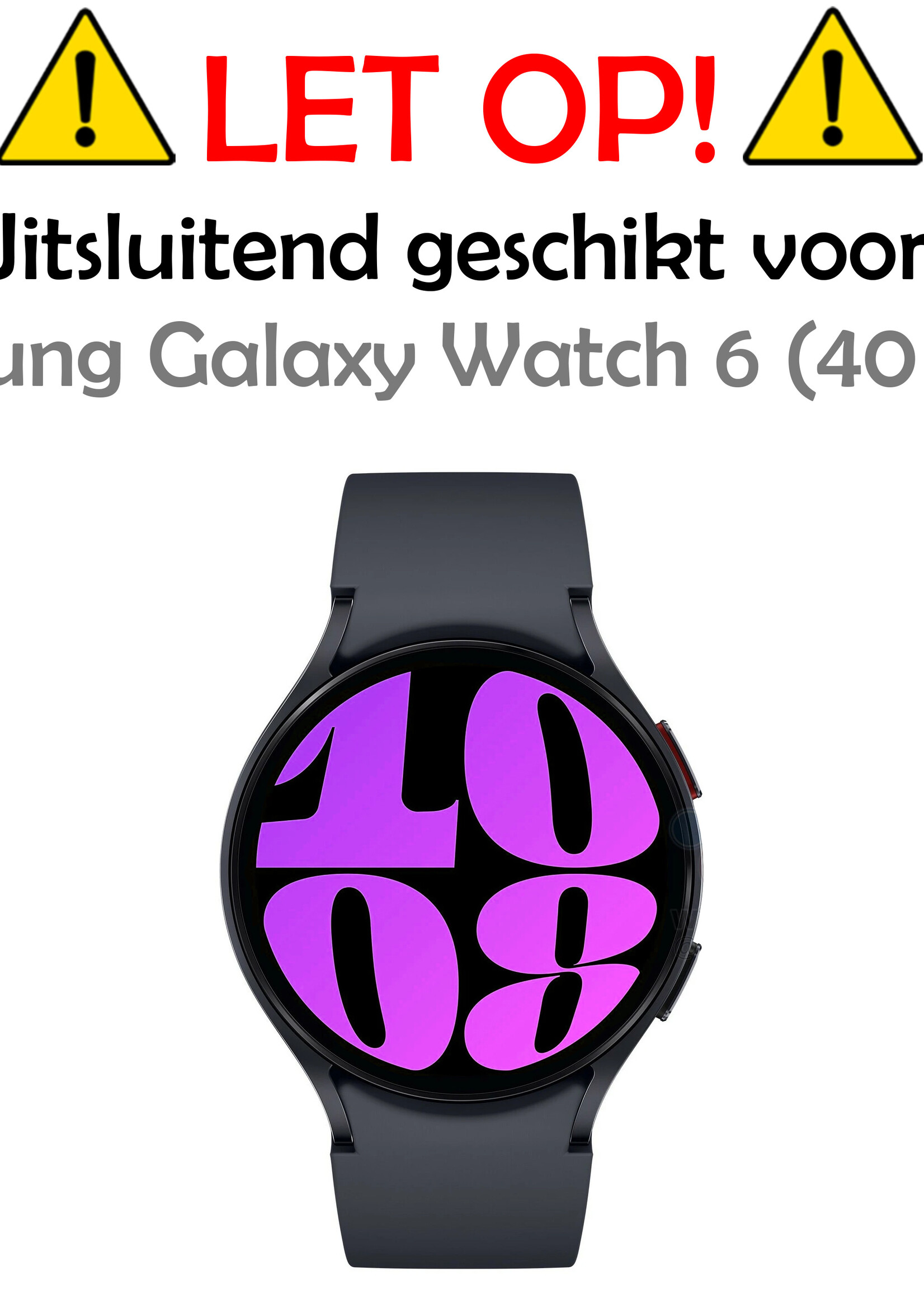 LUQ Screenprotector Geschikt voor Samsung Watch 6 40 mm Screenprotector Bescherm Glas Screen Protector - Screenprotector Geschikt voor Samsung Galaxy Watch 6 (40 mm) Gehard Glas - 3 Stuks