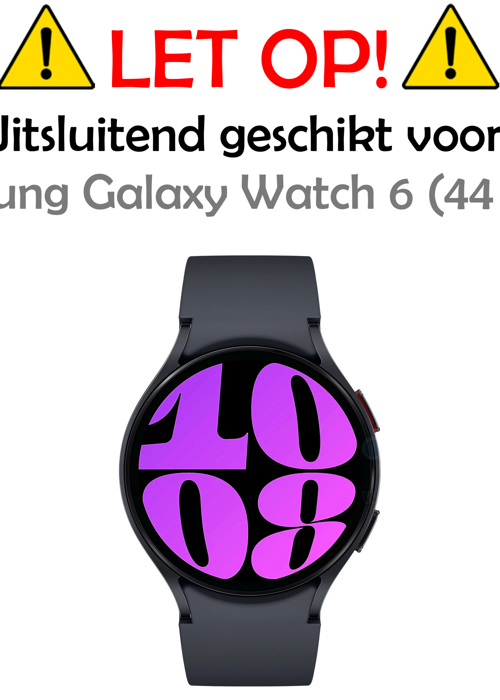 LUQ Screenprotector Geschikt voor Samsung Watch 6 44 mm Screenprotector Bescherm Glas Screen Protector - Screenprotector Geschikt voor Samsung Galaxy Watch 6 (44 mm) Gehard Glas - 2 Stuks