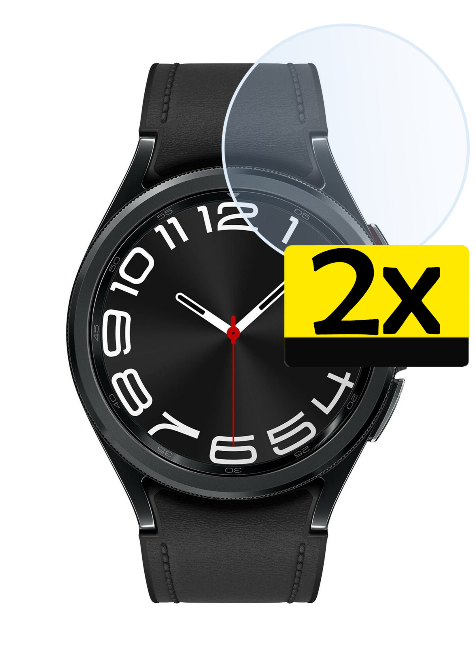 LUQ Screenprotector Geschikt voor Samsung Watch 6 Classic 43 mm Screenprotector Bescherm Glas Screen Protector - Screenprotector Geschikt voor Samsung Galaxy Watch 6 Classic (43 mm) Gehard Glas - 2 Stuks
