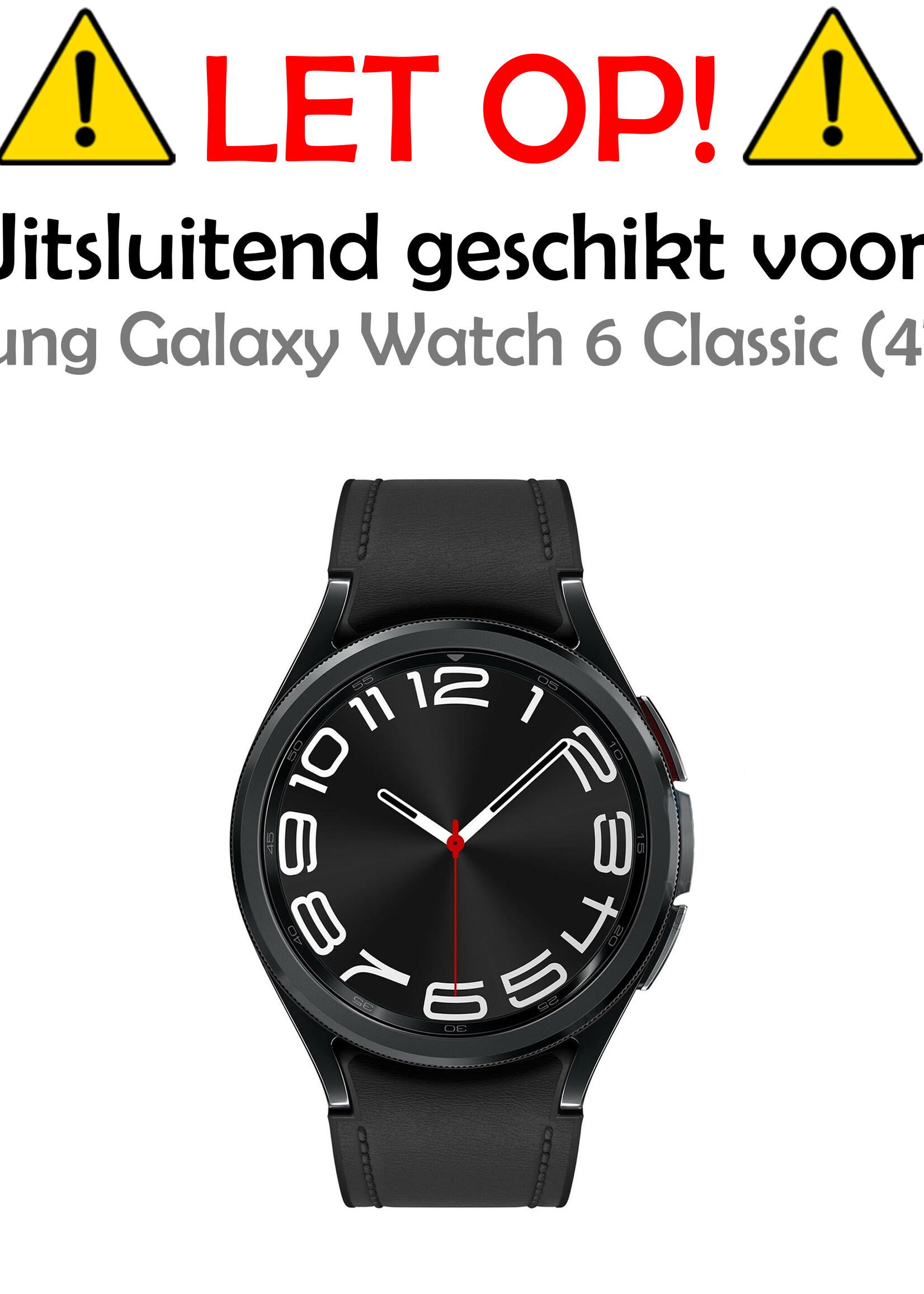 LUQ Screenprotector Geschikt voor Samsung Watch 6 Classic 47 mm Screenprotector Bescherm Glas Screen Protector - Screenprotector Geschikt voor Samsung Galaxy Watch 6 Classic (47 mm) Gehard Glas - 3 Stuks