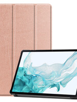 LUQ LUQ Samsung Galaxy Tab S9 Plus Hoesje Met Uitsparing S Pen - Rose Goud