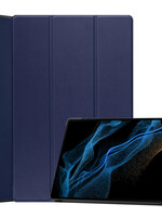 LUQ LUQ Samsung Galaxy Tab S9 Ultra Hoesje Met Uitsparing S Pen - Donkerblauw