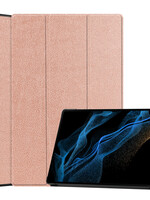 LUQ LUQ Samsung Galaxy Tab S9 Ultra Hoesje Met Uitsparing S Pen - Rose Goud