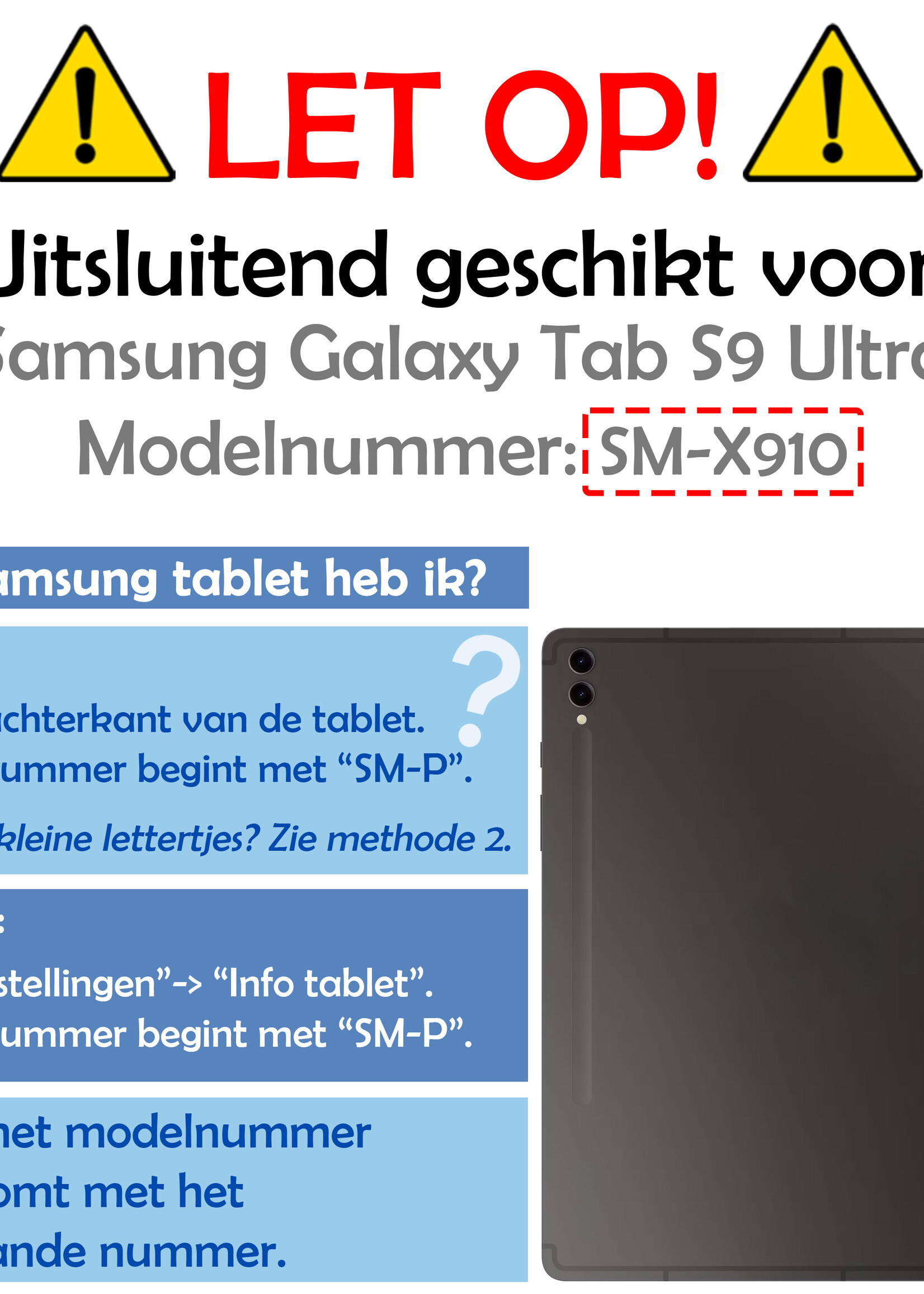 LUQ Hoes Geschikt voor Samsung Galaxy Tab S9 Ultra Hoes Luxe Hoesje Case Met Uitsparing Geschikt voor S Pen - Hoesje Geschikt voor Samsung Tab S9 Ultra Hoes Cover - Rood