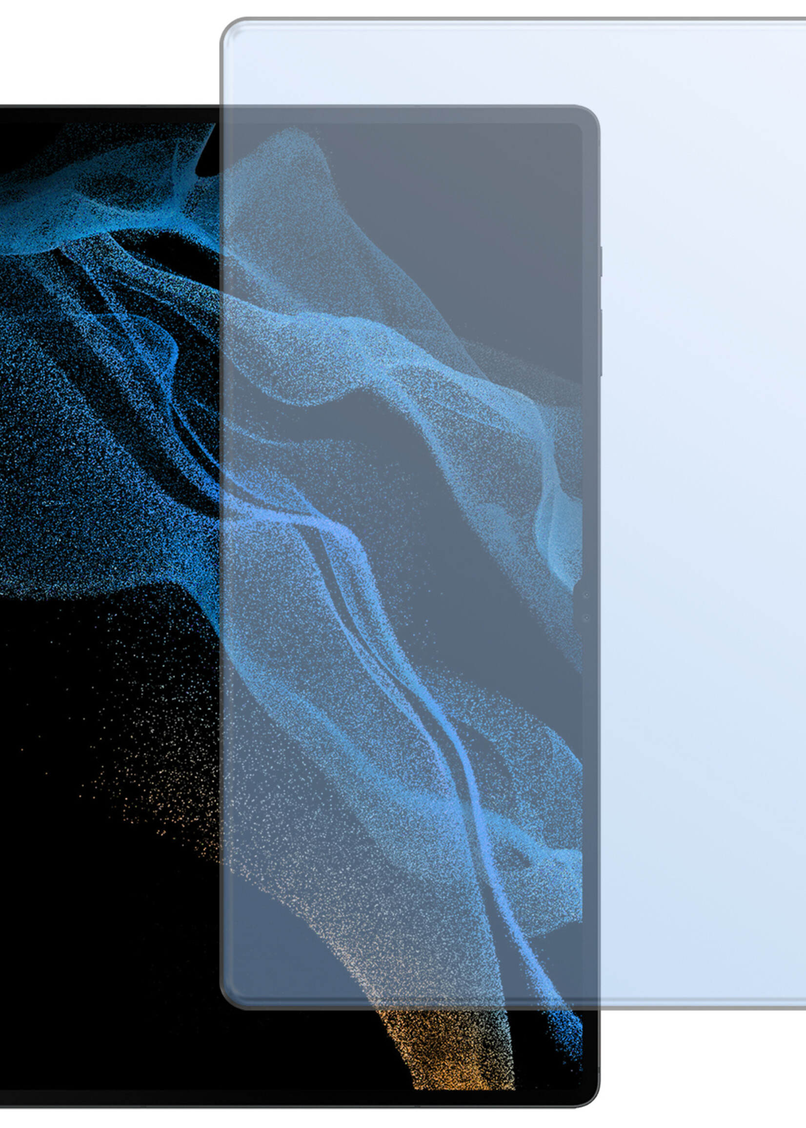 LUQ Samsung Galaxy Tab S9 Ultra Hoesje Luxe Book Case Hoes Met Uitsparing S Pen Met Screenprotector - Samsung Galaxy Tab S9 Ultra Hoes Cover - 14,6 inch - Donkerblauw